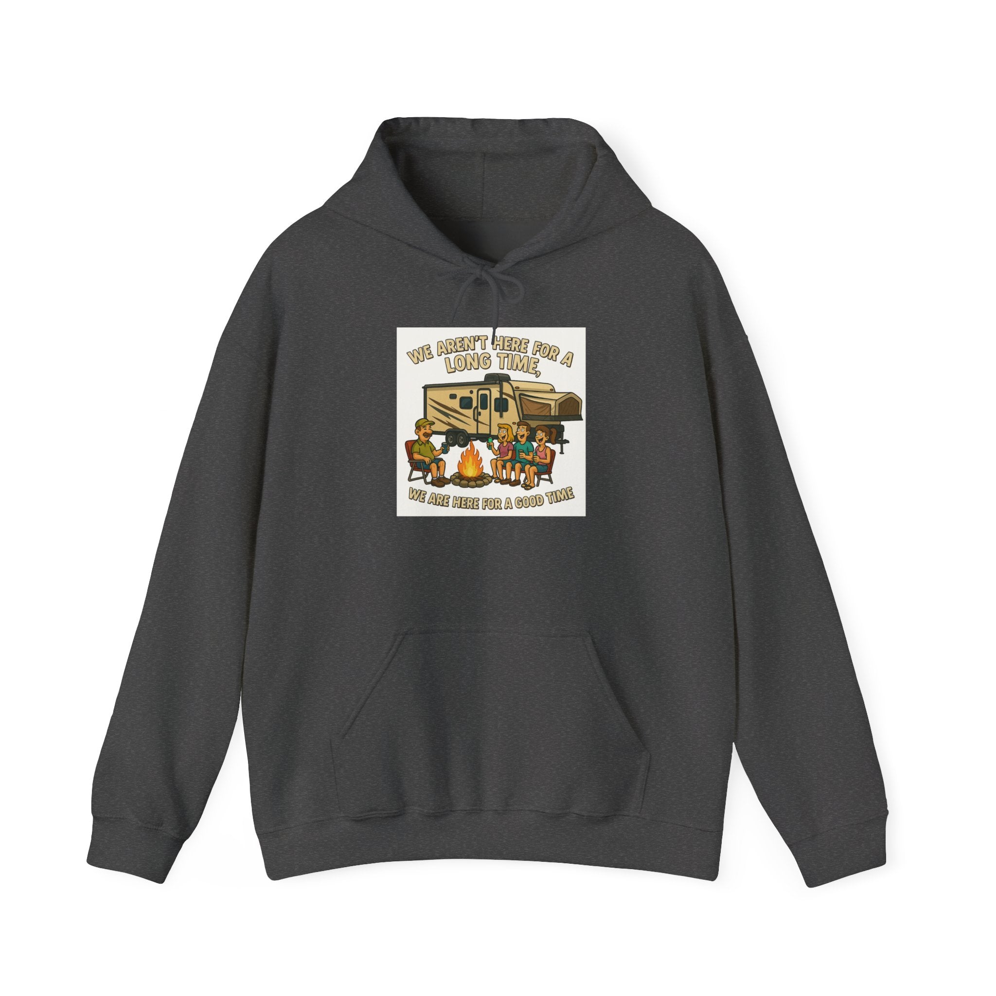 Adventure Awaits Graphic Hoodie - We aren't here for a long time, we are here for a good time