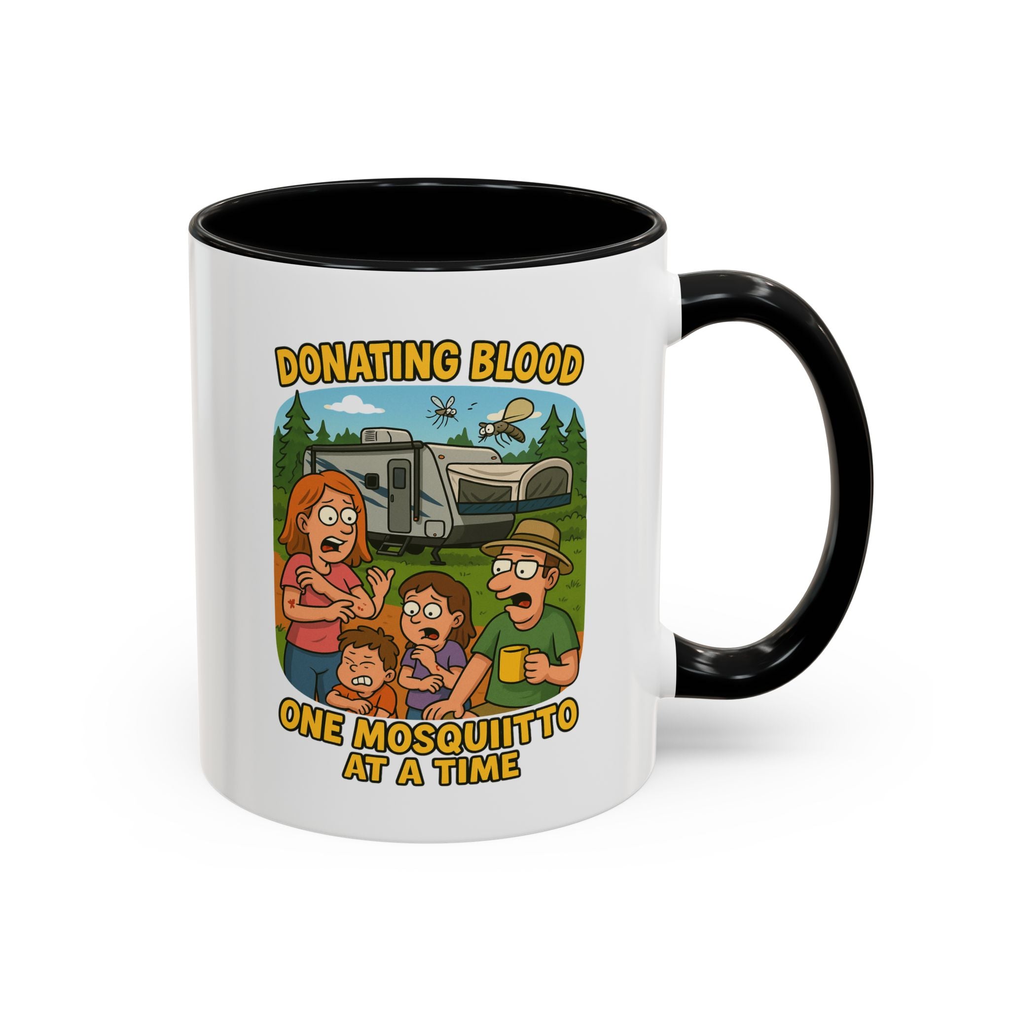 Donating Blood Coffee Mug with Fun Cartoon Design, Unique Gift for Nurses, Healthcare Workers, Humorous Office Mug, Blood Donation Awareness