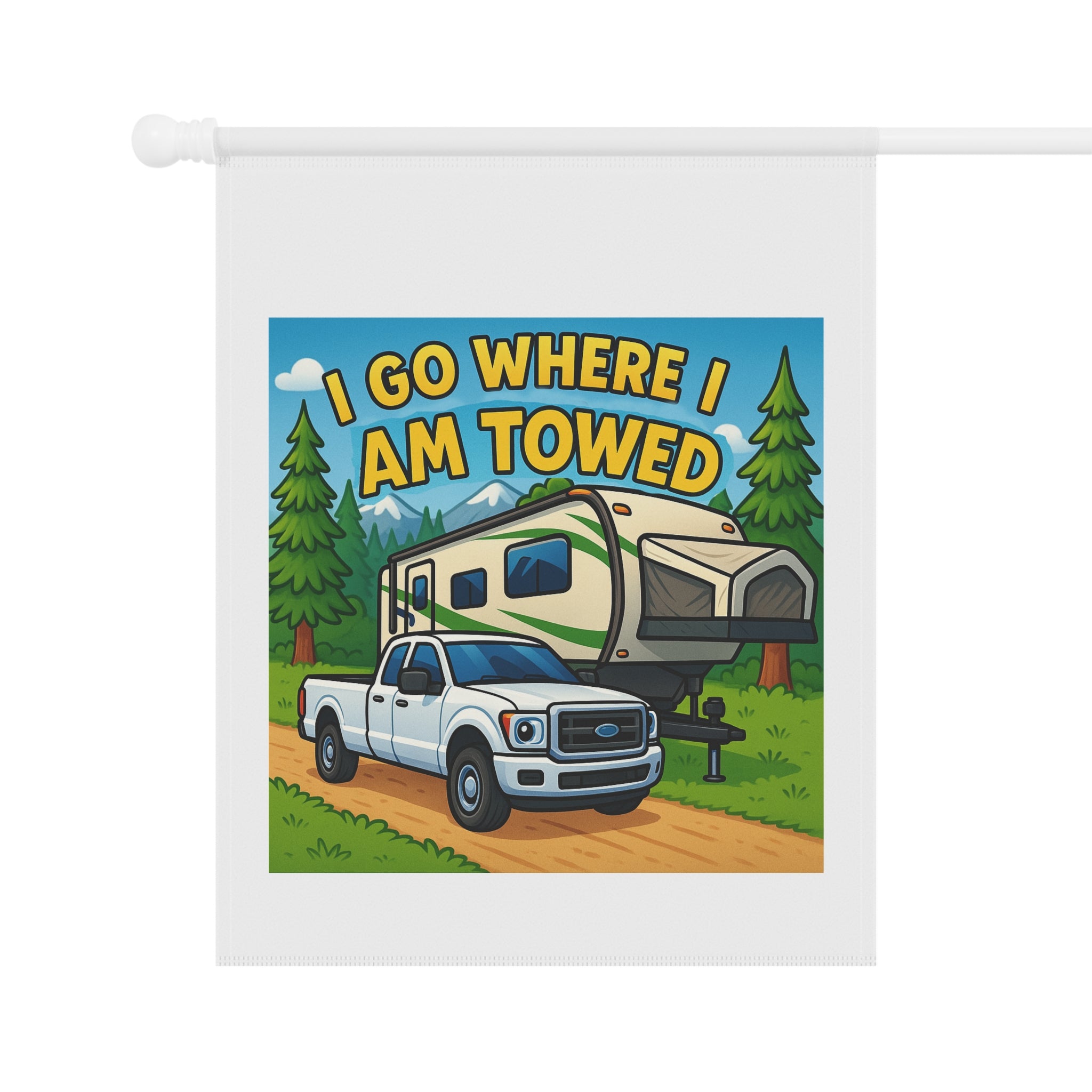 Travel Trailer Banner, RV Garden Decor, Camping Flag, Adventure Home Sign, Outdoor Decoration, Motorhome Gift