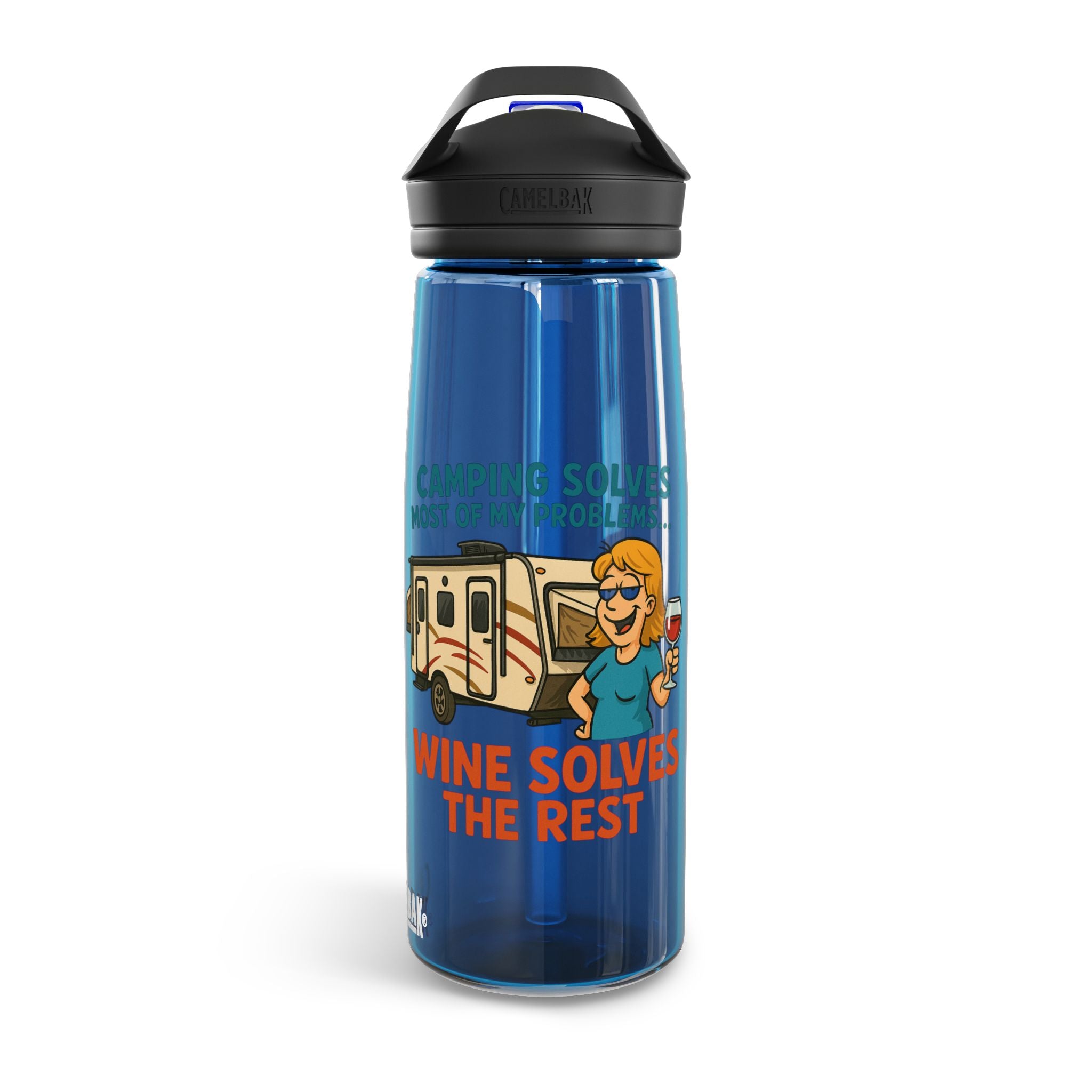 Camping Water Bottle with Fun Quote | Travel Mug, Outdoor Gear, Gift for Campers, Hydration Bottle, Adventure Accessory