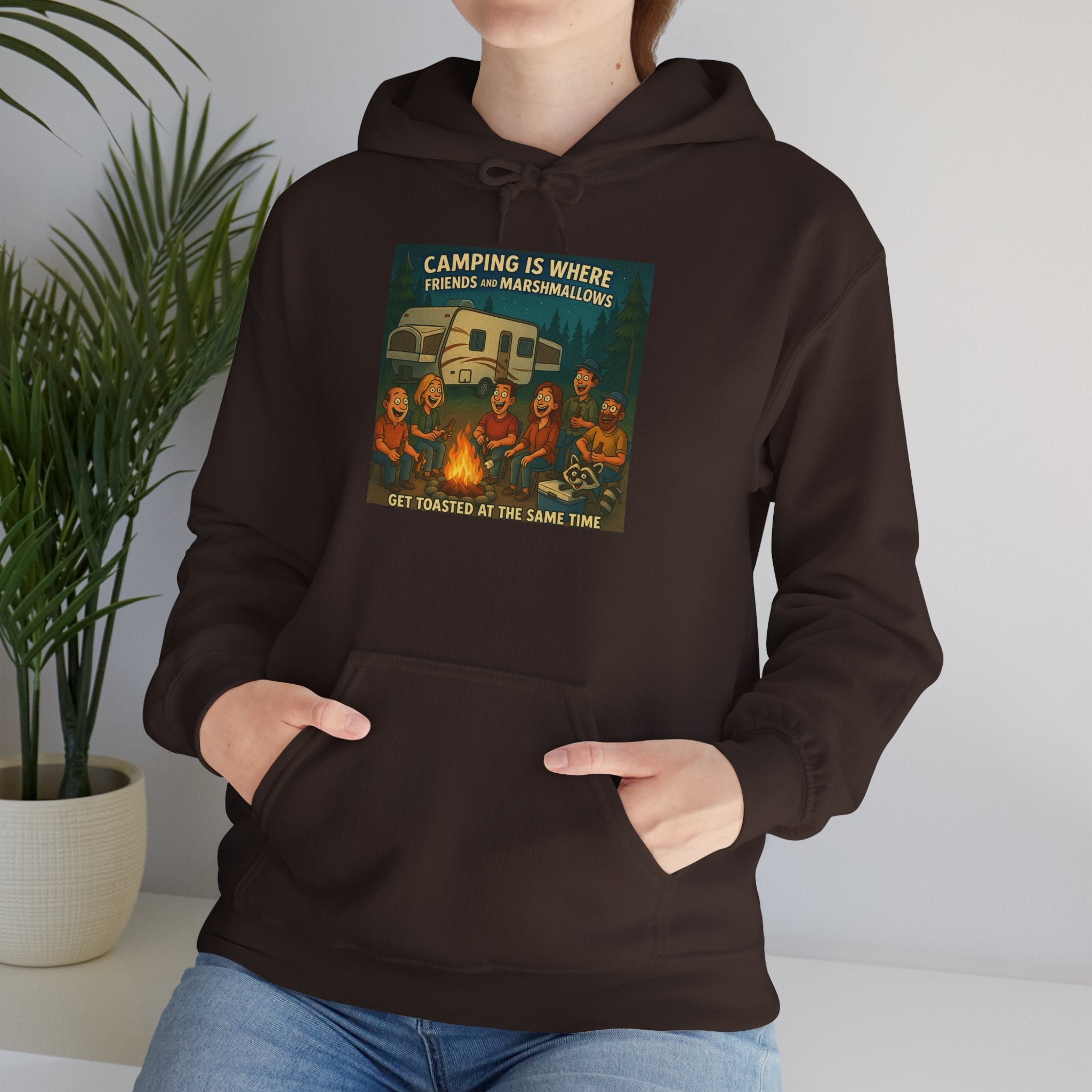Vintage Camping Unisex Hooded Sweatshirt - Cozy Outdoor Lover Gift, Great for Campfire Nights, Adventure Apparel