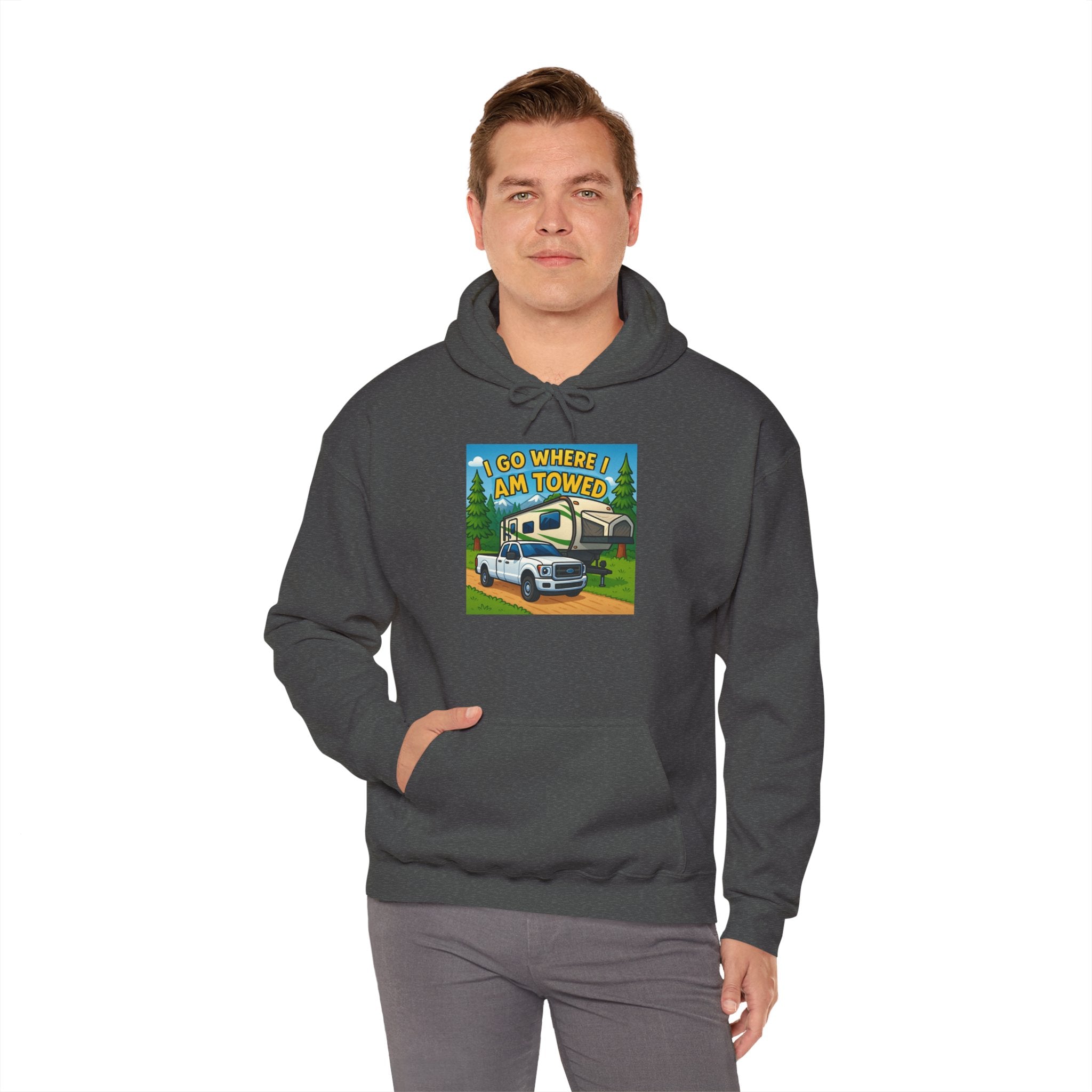 Adventure-Themed Hooded Sweatshirt - Perfect for Travel Enthusiasts, Camper Gifts, Cozy Outings, Outdoor Activities, Road Trip Essentials