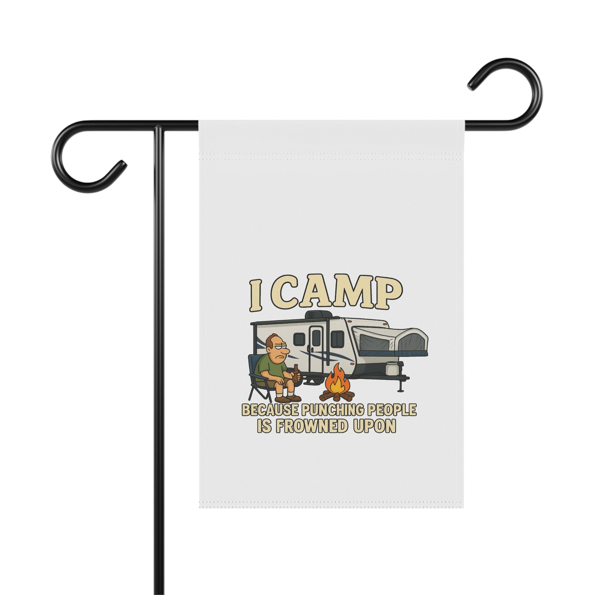 Camping Garden Banner - Humorous Outdoor Decor for Campers
