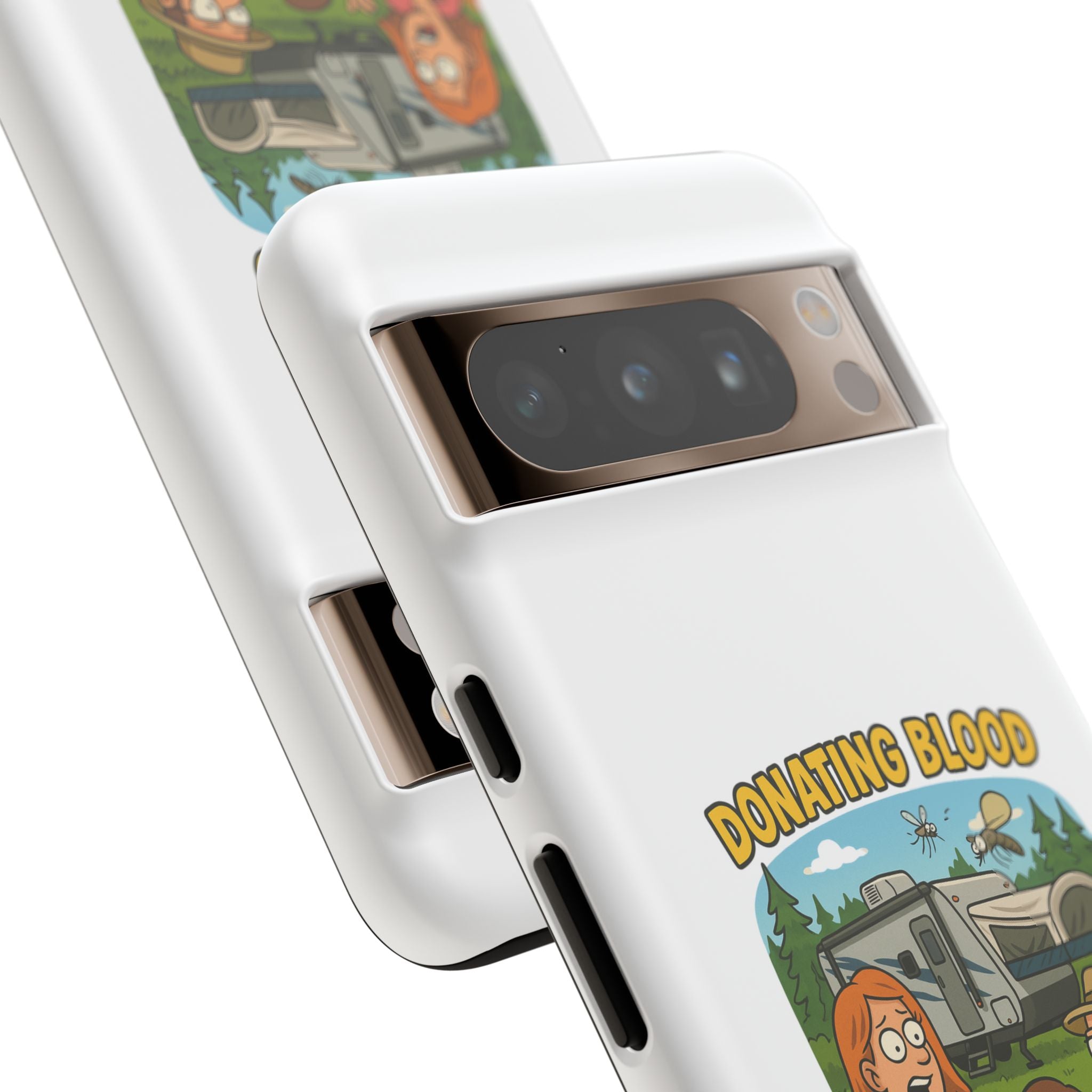 Humorous Phone Case - Donating Blood Mosquito Design, Funny Gift for Nurses, Outdoor Lovers, Eco-Friendly Gift, Summer Fun