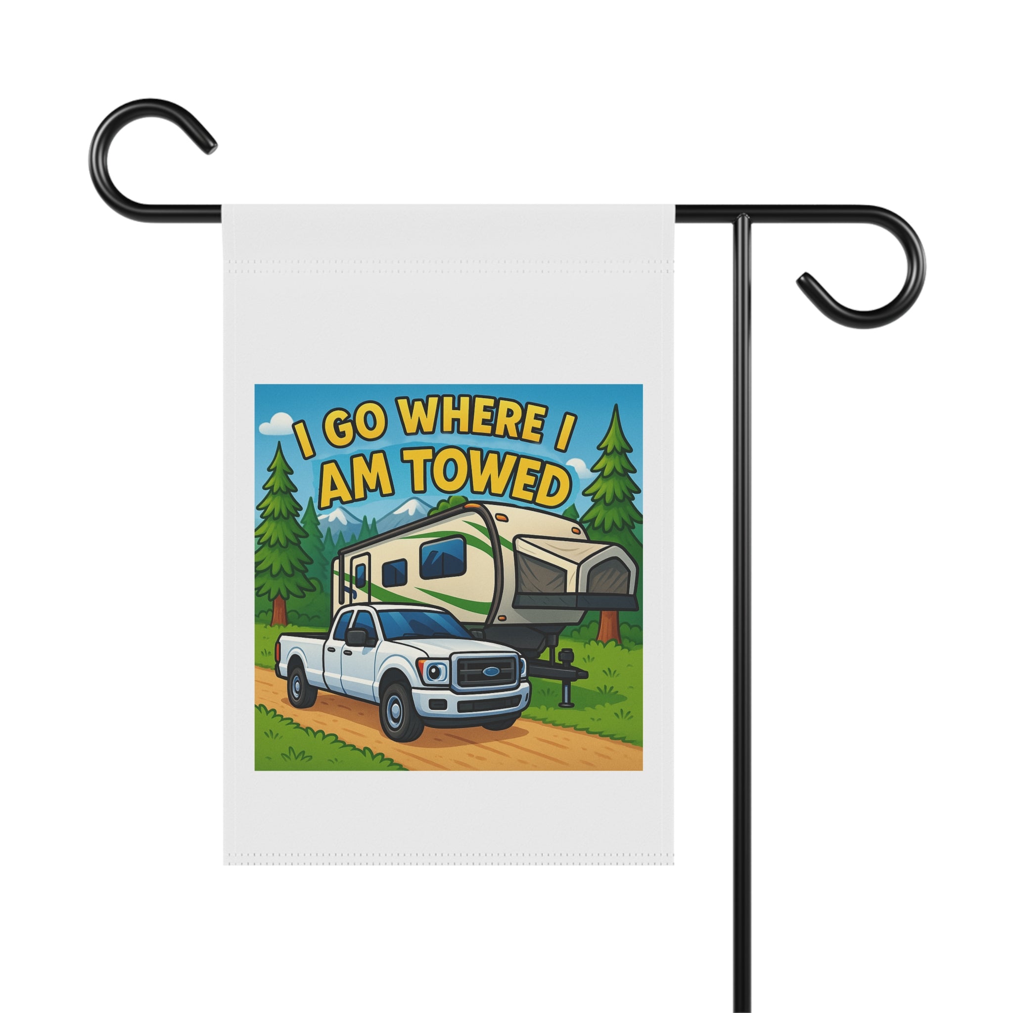 Travel Trailer Banner, RV Garden Decor, Camping Flag, Adventure Home Sign, Outdoor Decoration, Motorhome Gift