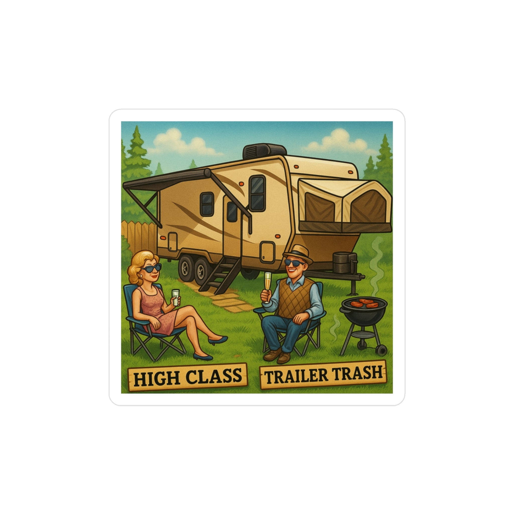 High Class Trailer Trash Vinyl Decals