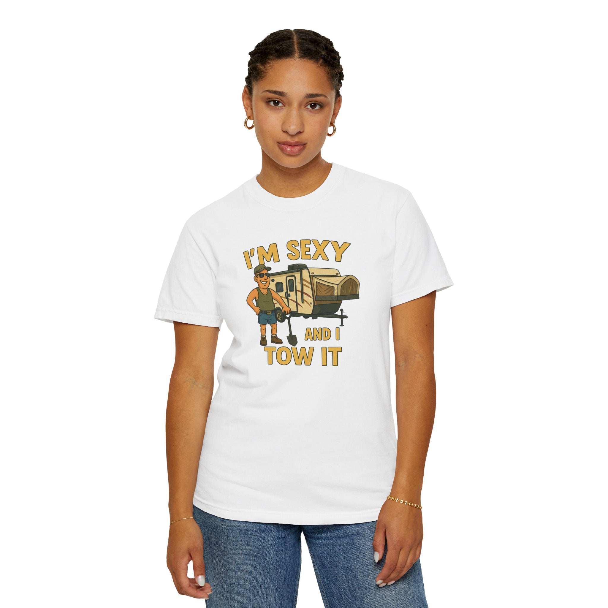 Playful Camping T-Shirt, I'm Sexy and I Tow It Tee, Unisex Outdoor Shirt, Funny Gift for RV Lovers, Travel T-Shirt, Casual Summer Wear