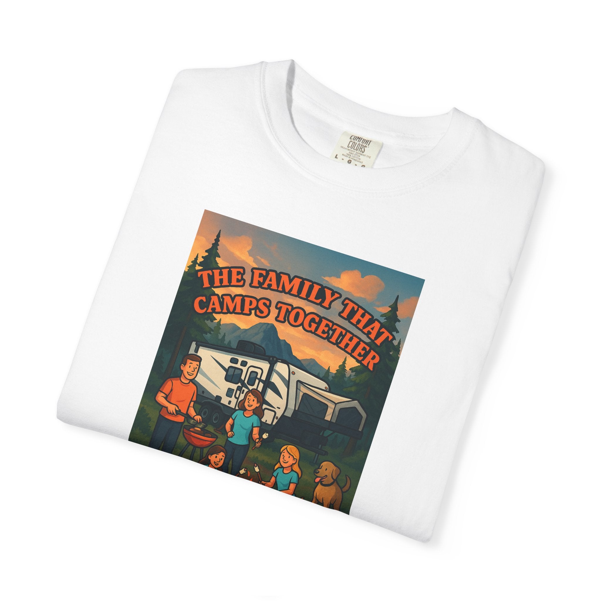 Family Camping T-shirt, Casual Outdoor Tee, Perfect for Family Gatherings, Summer Camp, Gift for Outdoor Lovers, Relaxed Fit Tee