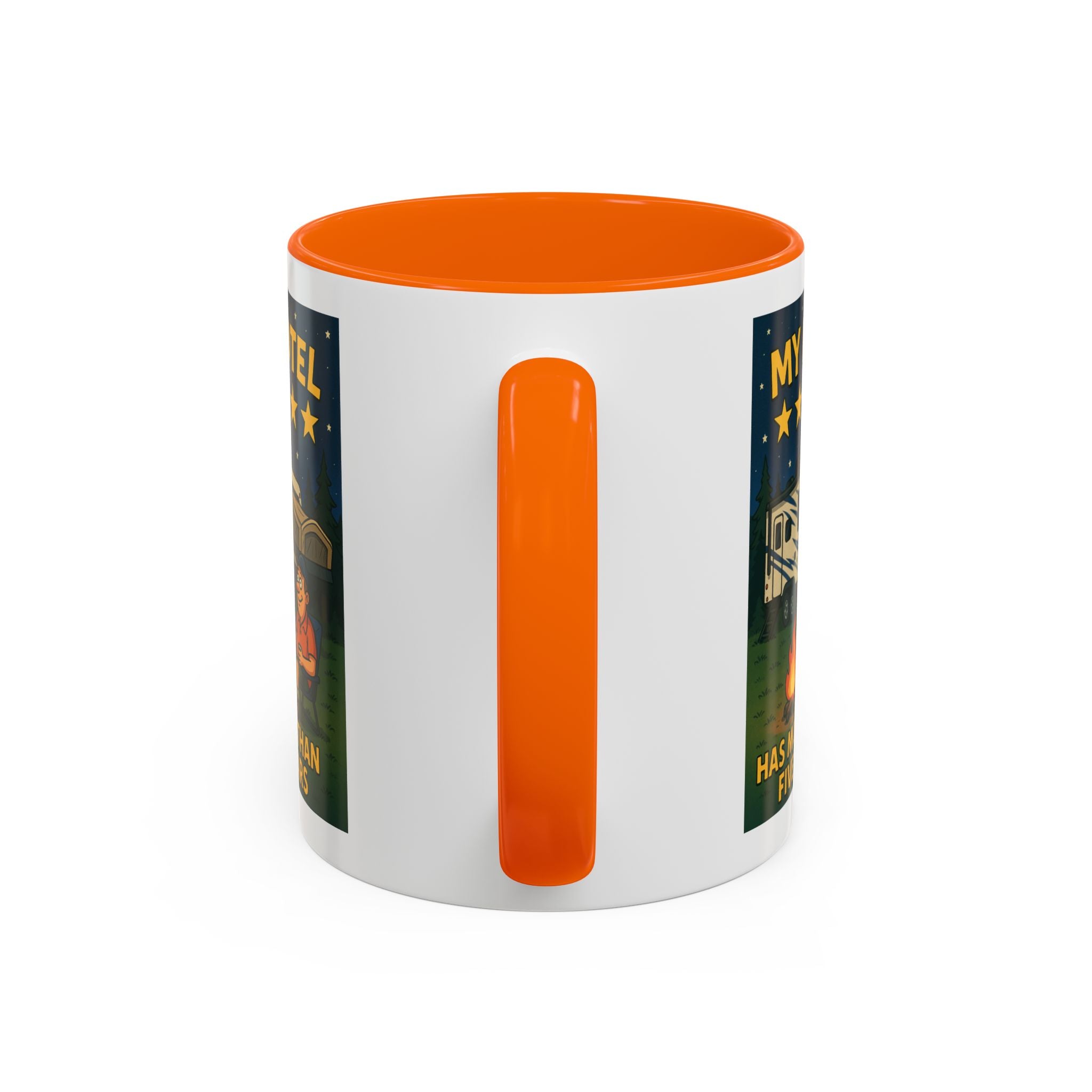 Camping-Themed Accent Coffee Mug | Perfect for RV Lovers, Campers, Travelers, Cozy Nights, Outdoor Adventures, Unique Gift Ideas