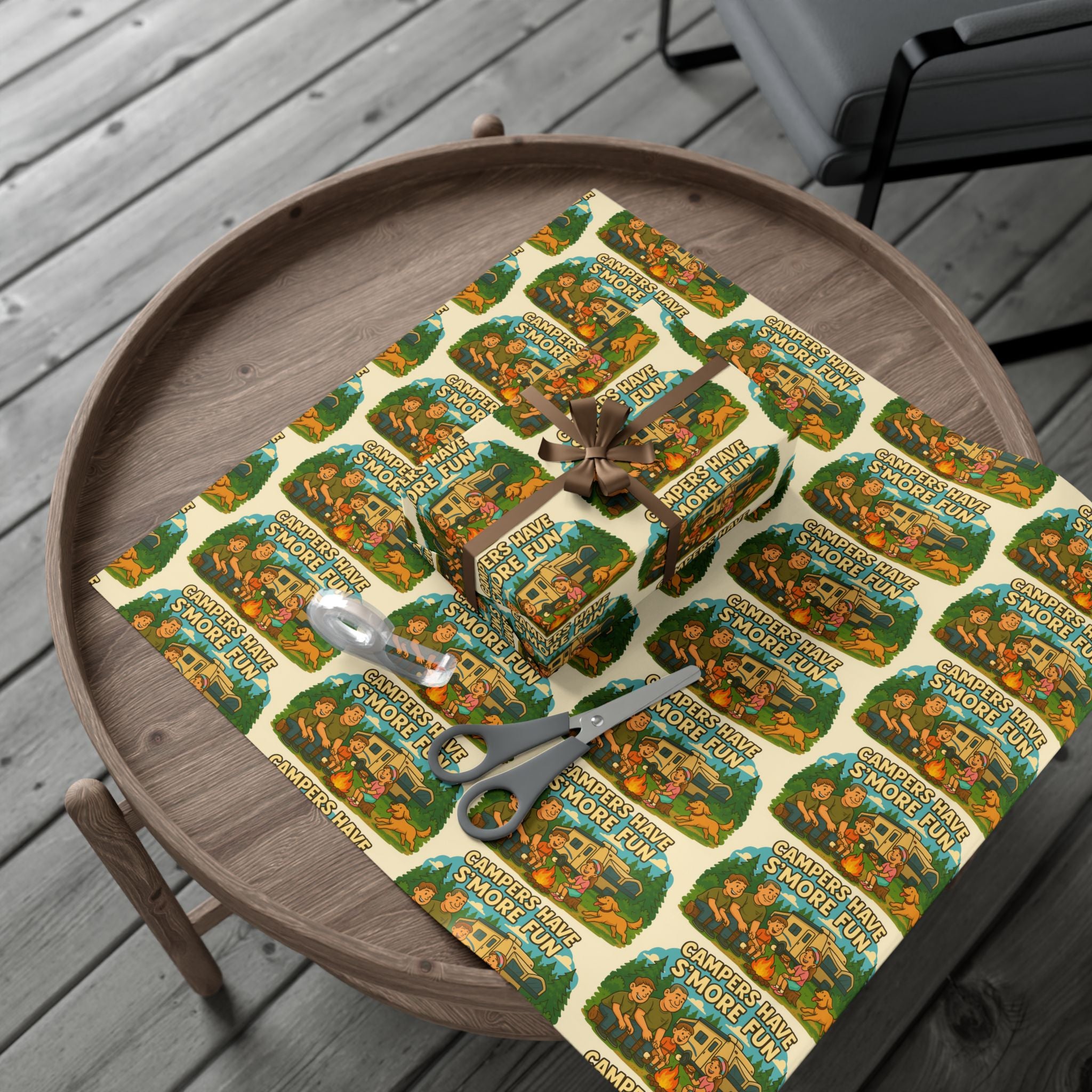 S'mores Camping Gift Wrap Paper