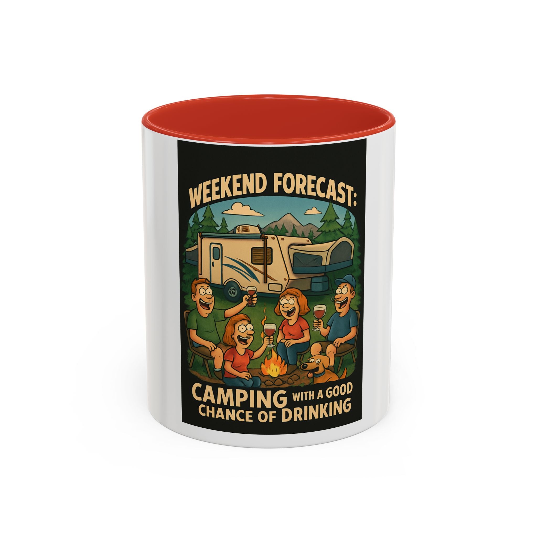 Camping Forecast Coffee Mug | Outdoor Adventure Gift | Funny Camper Mug | Gift for Campers | Camping Enthusiast Decor
