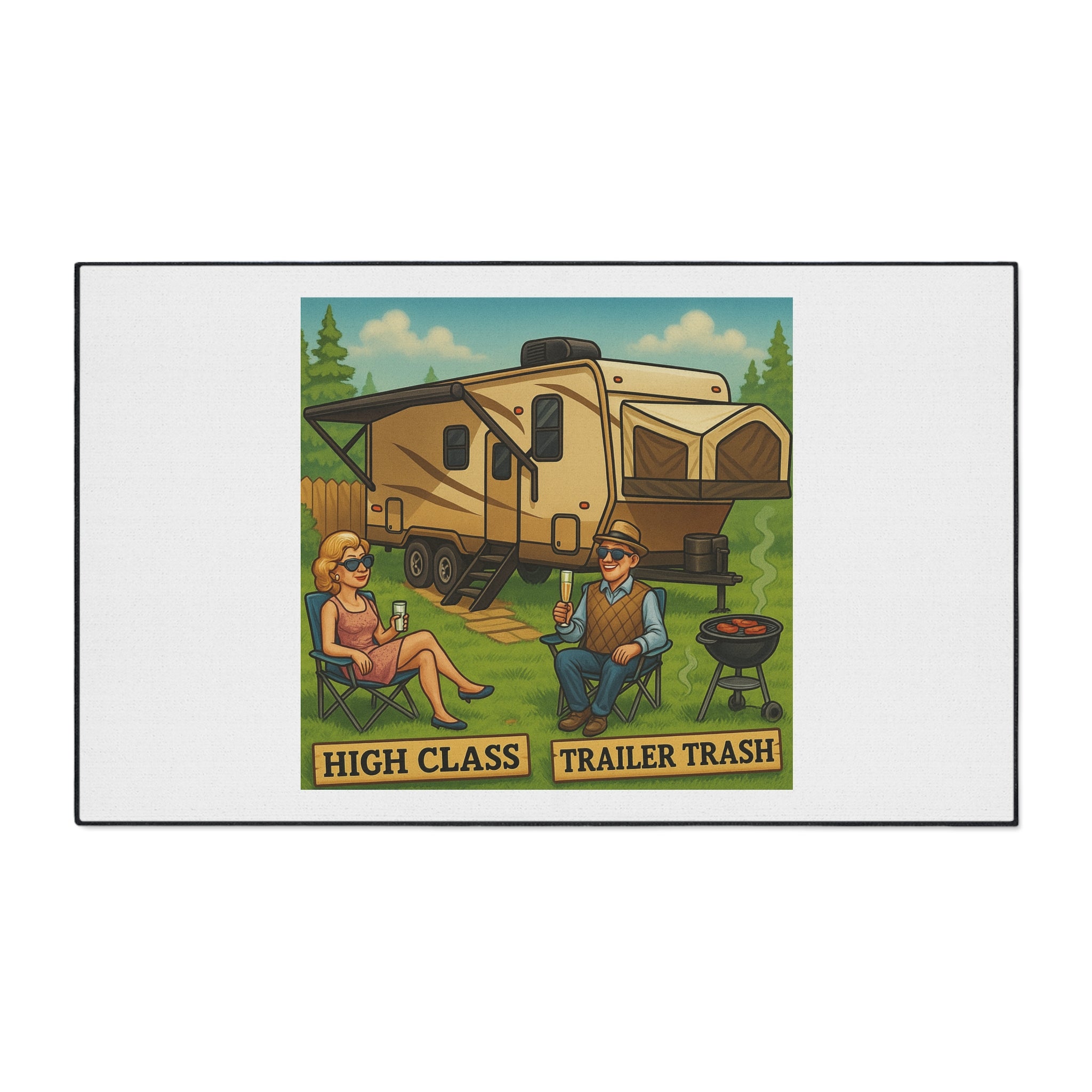 Funny High Class Trailer Trash Floor Mat