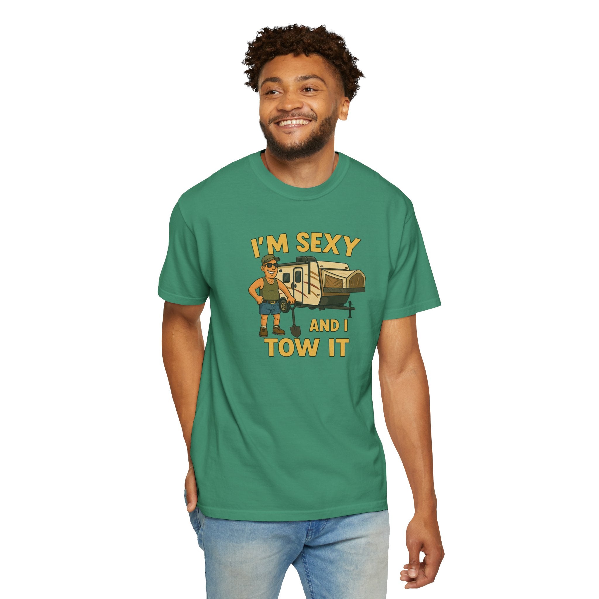 Playful Camping T-Shirt, I'm Sexy and I Tow It Tee, Unisex Outdoor Shirt, Funny Gift for RV Lovers, Travel T-Shirt, Casual Summer Wear
