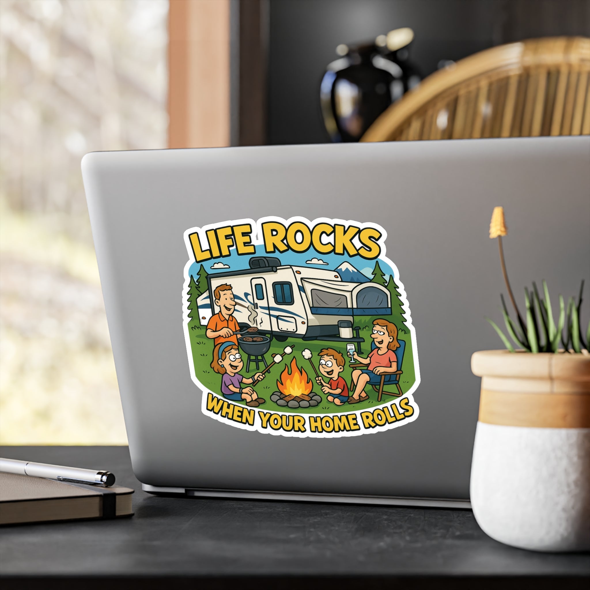 RV Life Vinyl Decals, Camping Stickers for Travelers, Adventure Decor, Outdoor Stickers, Home on Wheels