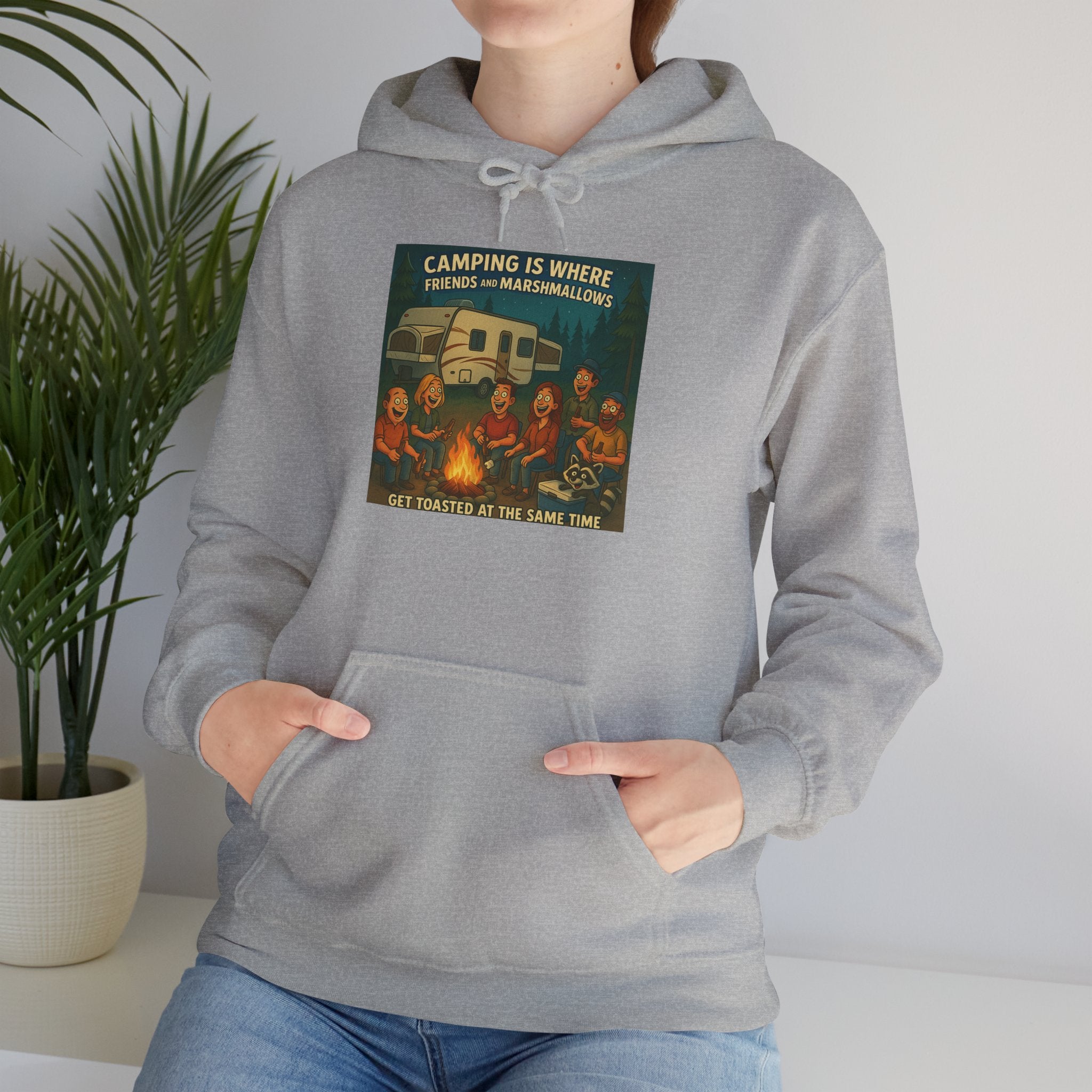 Vintage Camping Unisex Hooded Sweatshirt - Cozy Outdoor Lover Gift, Great for Campfire Nights, Adventure Apparel