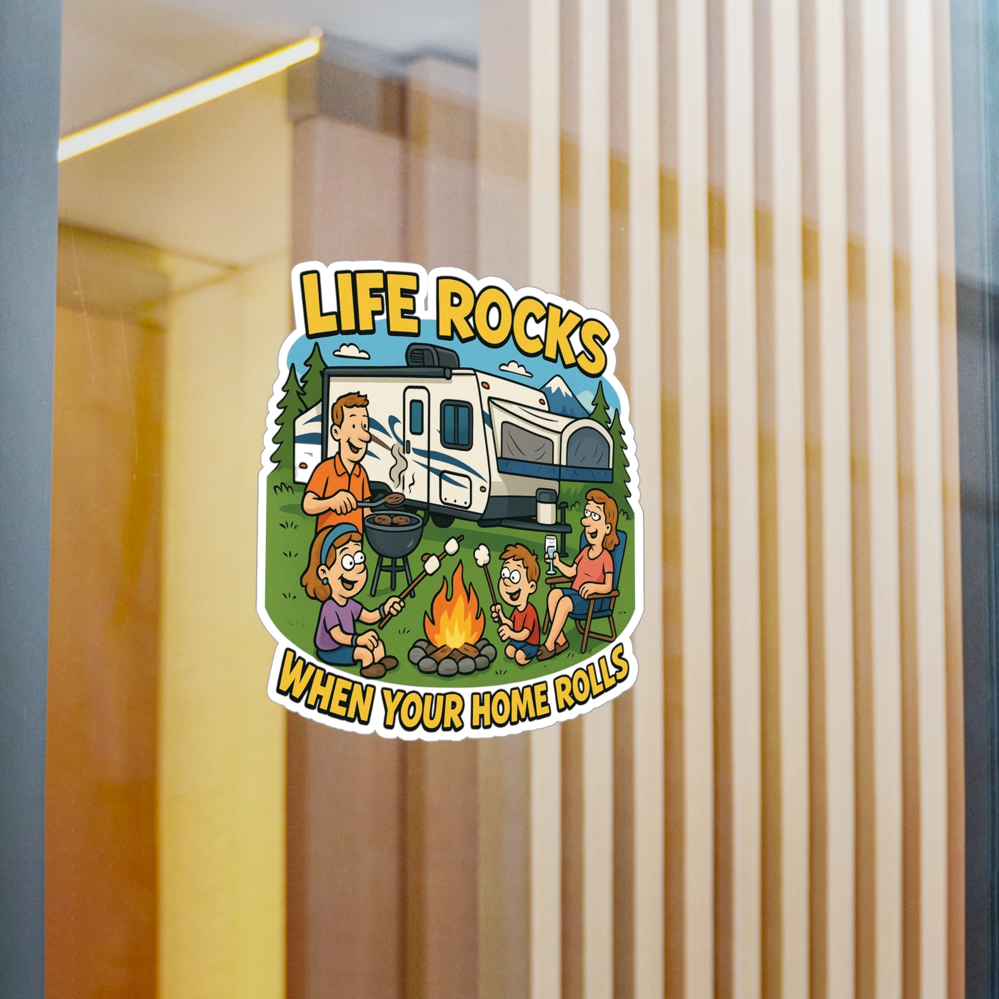 RV Life Vinyl Decals, Camping Stickers for Travelers, Adventure Decor, Outdoor Stickers, Home on Wheels