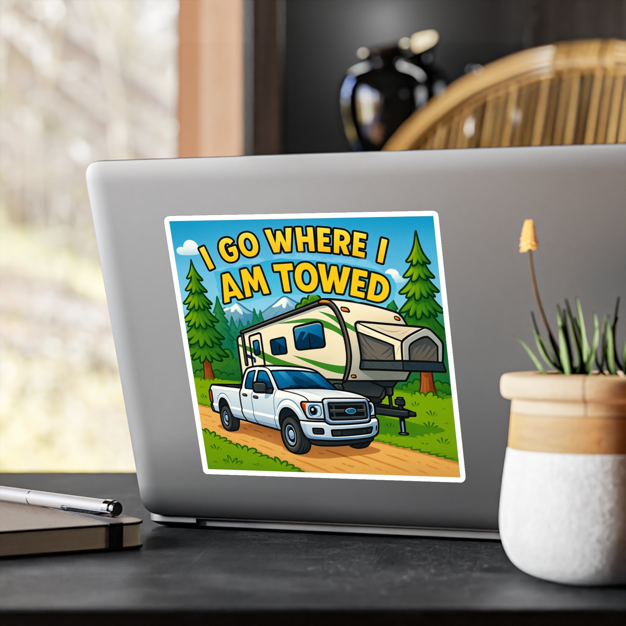 Adventure Vinyl Decals for Outdoorsy Souls | RV Sticker, Travel Decor, Camping Gift, Road Trip Essentials,  I Go Where I Am Towed