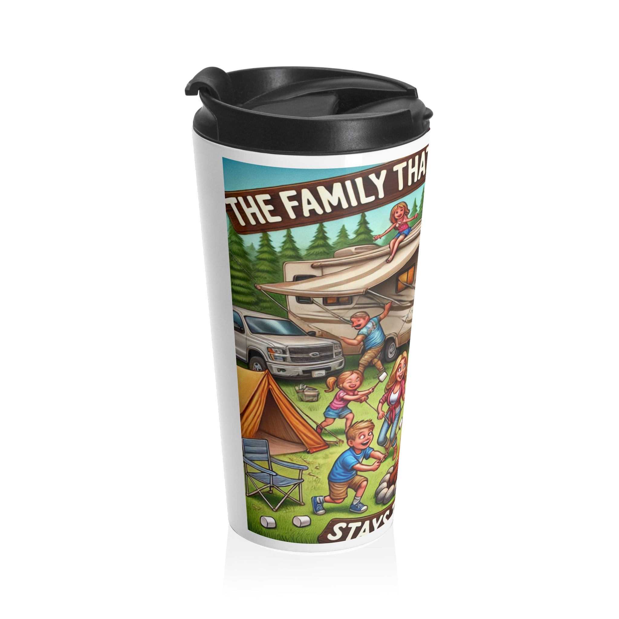 Travel Mug - The Family Camping Together Stainless Steel Mug