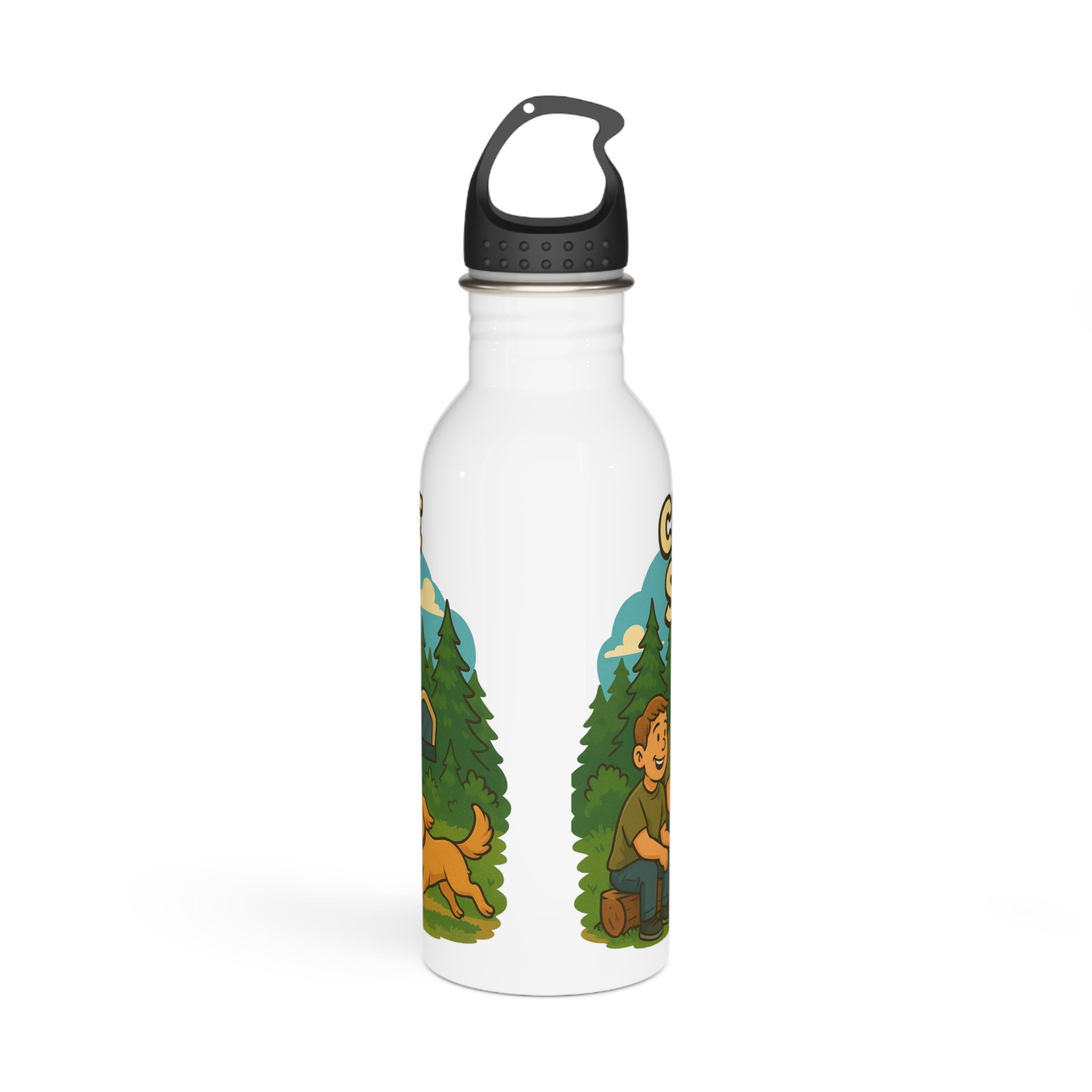 Camping Vibes Water Bottle, Outdoor Adventure, S'mores Fun, Eco-Friendly Hydration, Gift for Campers, Hiking Gear