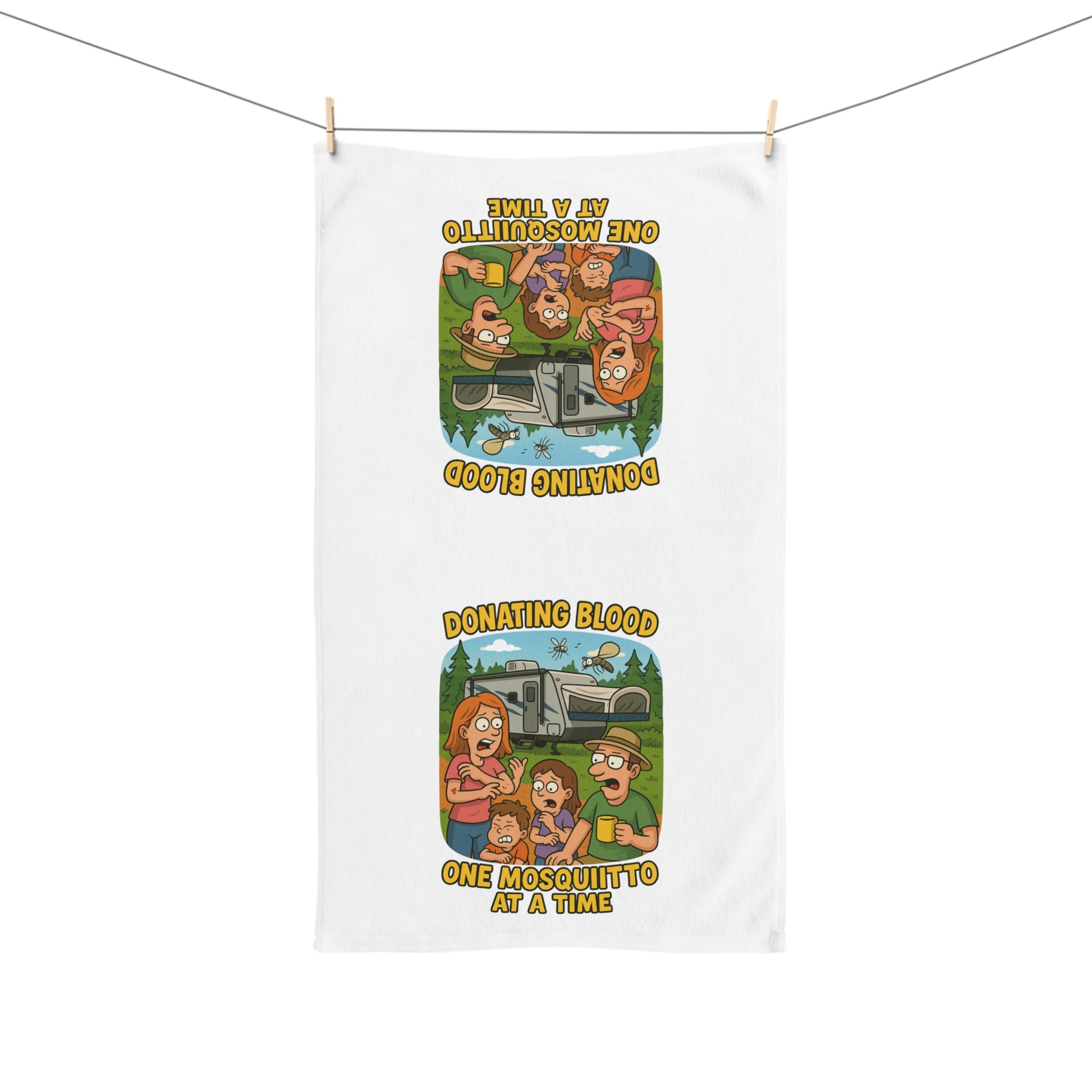 Funny Donating Blood Design Hand Towel, Perfect for Healthcare Workers, Gift for Donors, Quirky Kitchen Decor, Unique Home Accessory