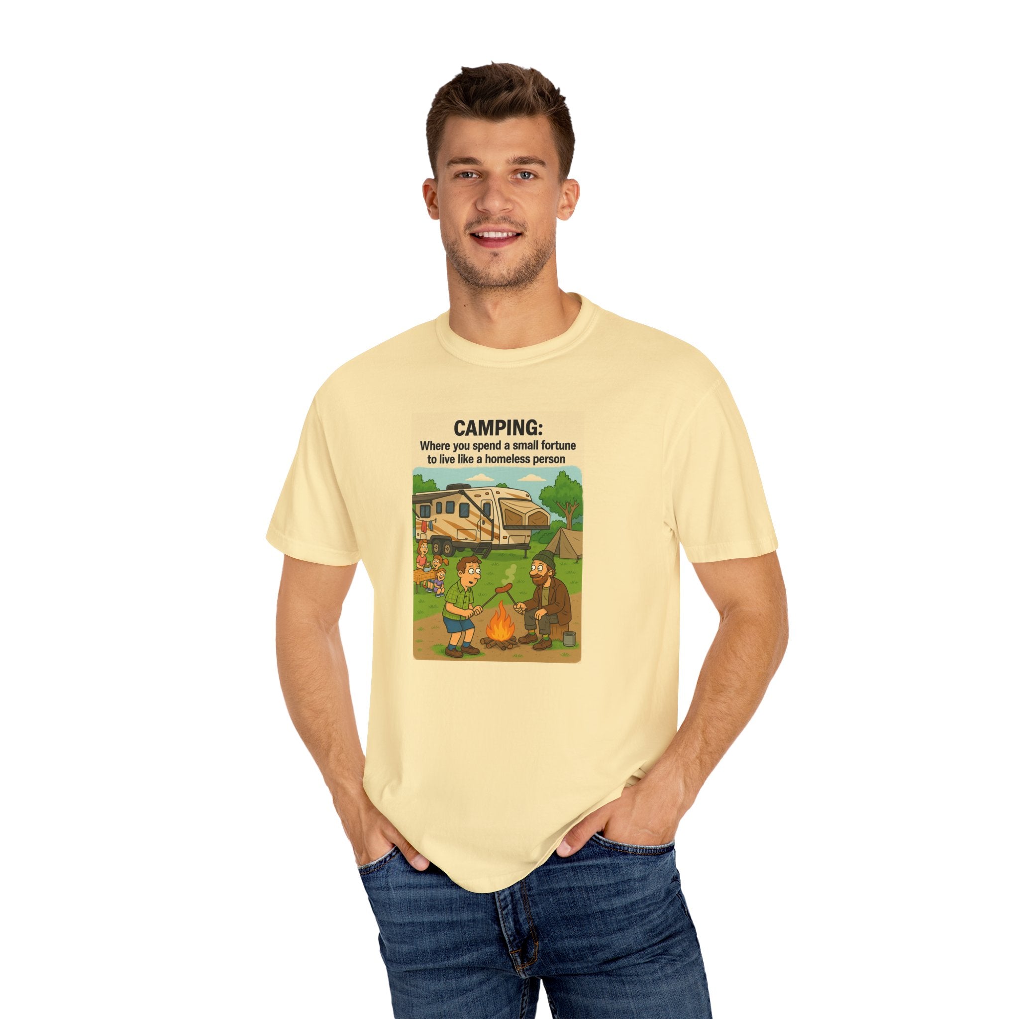 Camping Humor T-Shirt, Unisex Graphic Tee, Adventure Gift, Outdoor Lover Apparel, Funny Camping Shirt
