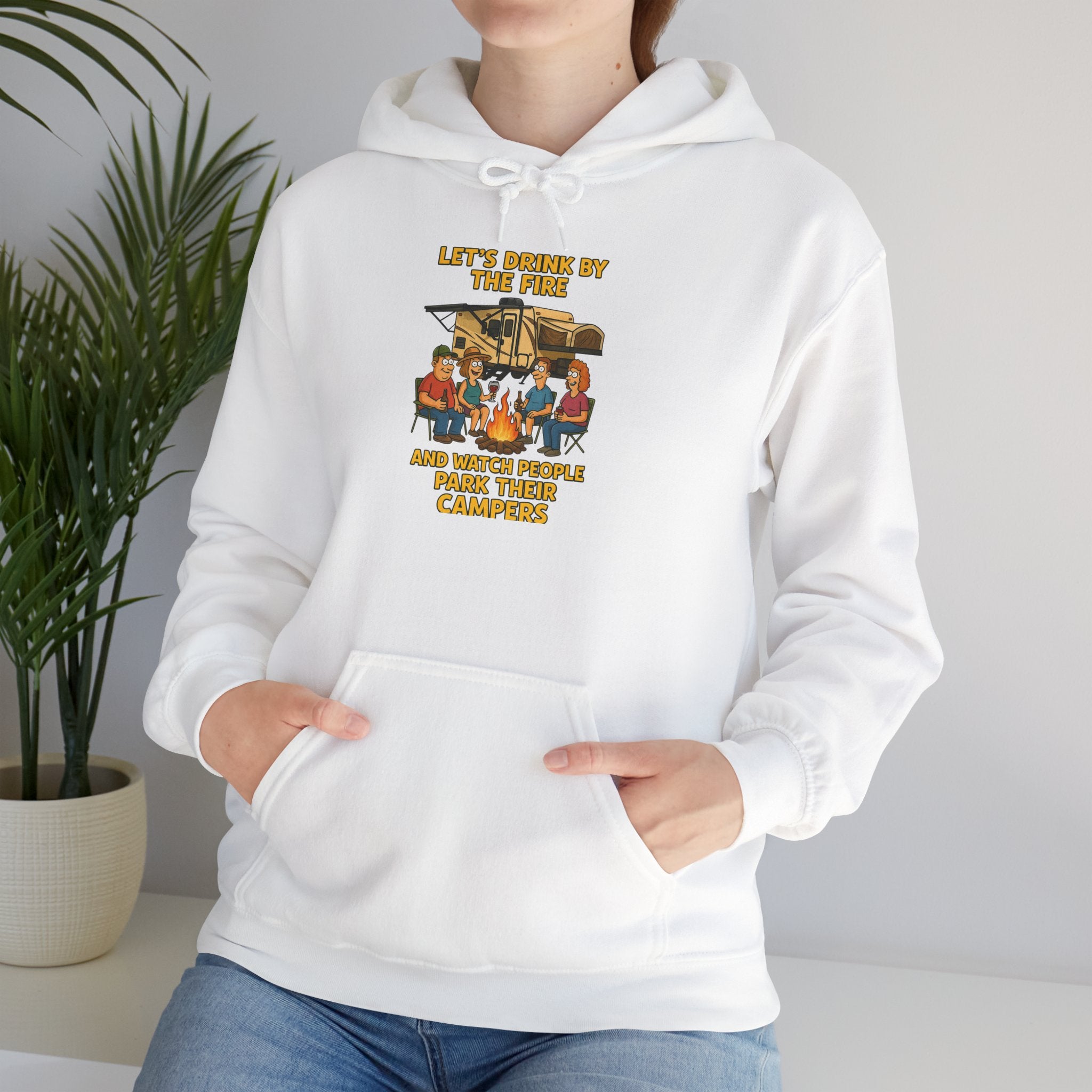 Cozy Family Gathering Hoodie - Let's Make Memories by the Fire, Family, Friends, Campfire, Gift, Holiday