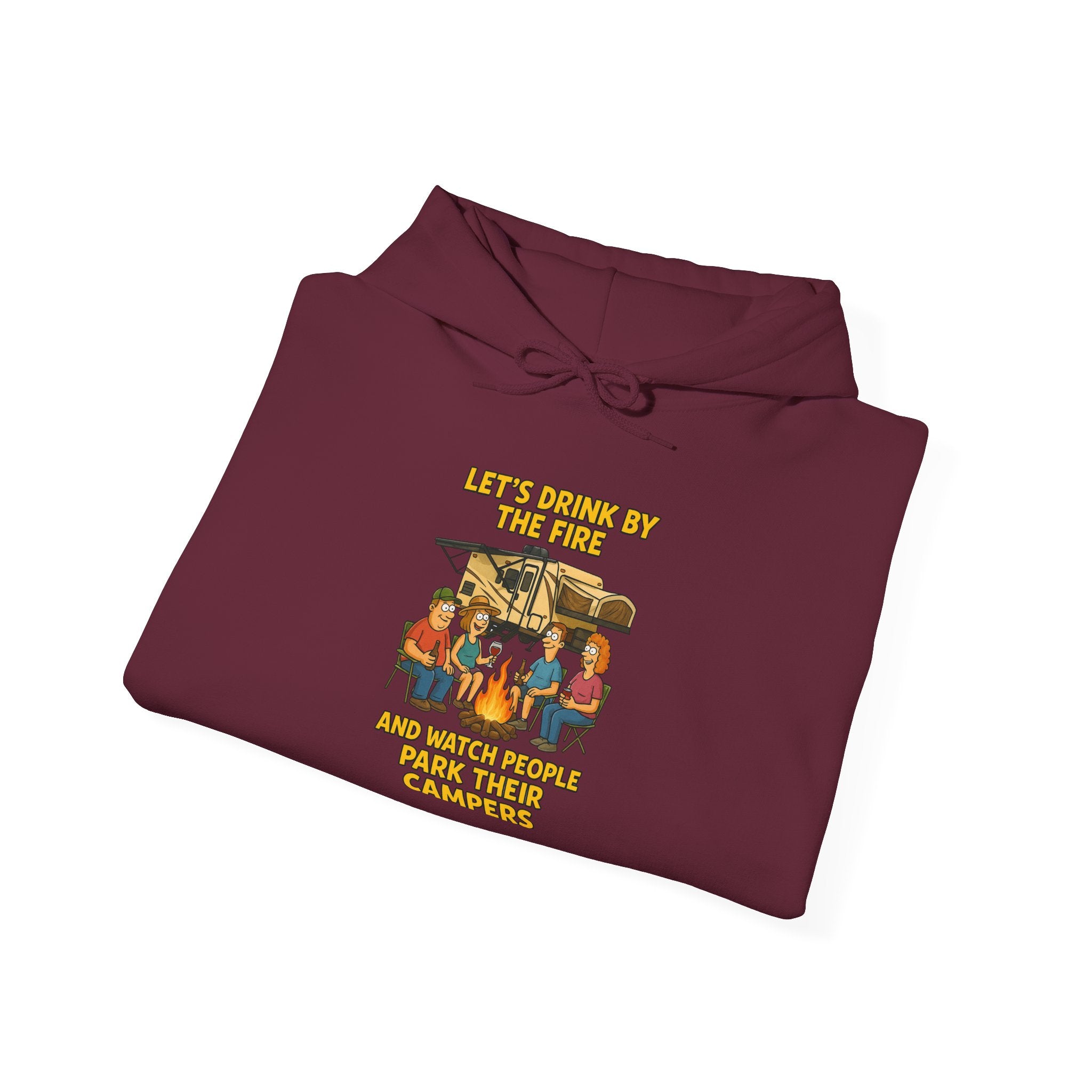 Cozy Family Gathering Hoodie - Let's Make Memories by the Fire, Family, Friends, Campfire, Gift, Holiday