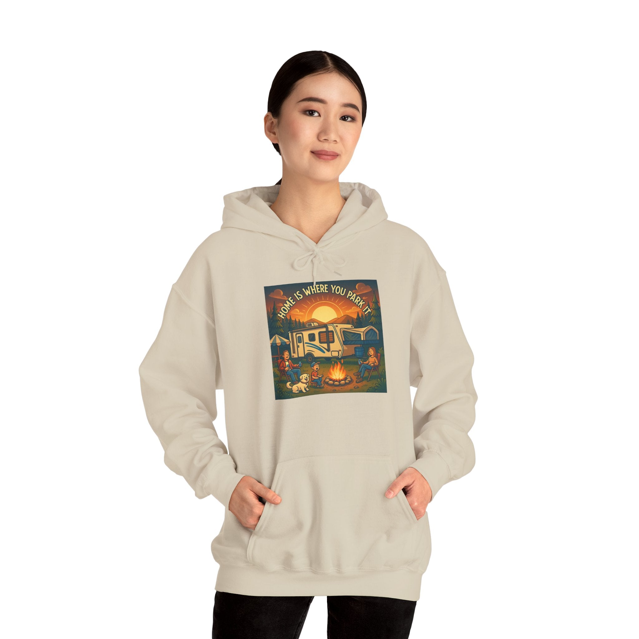 Cozy Campfire Vibes Hoodie, Unisex Sweatshirt for Camp Lovers, Autumn Apparel, Outdoor Adventure Gift, Family Get-Together