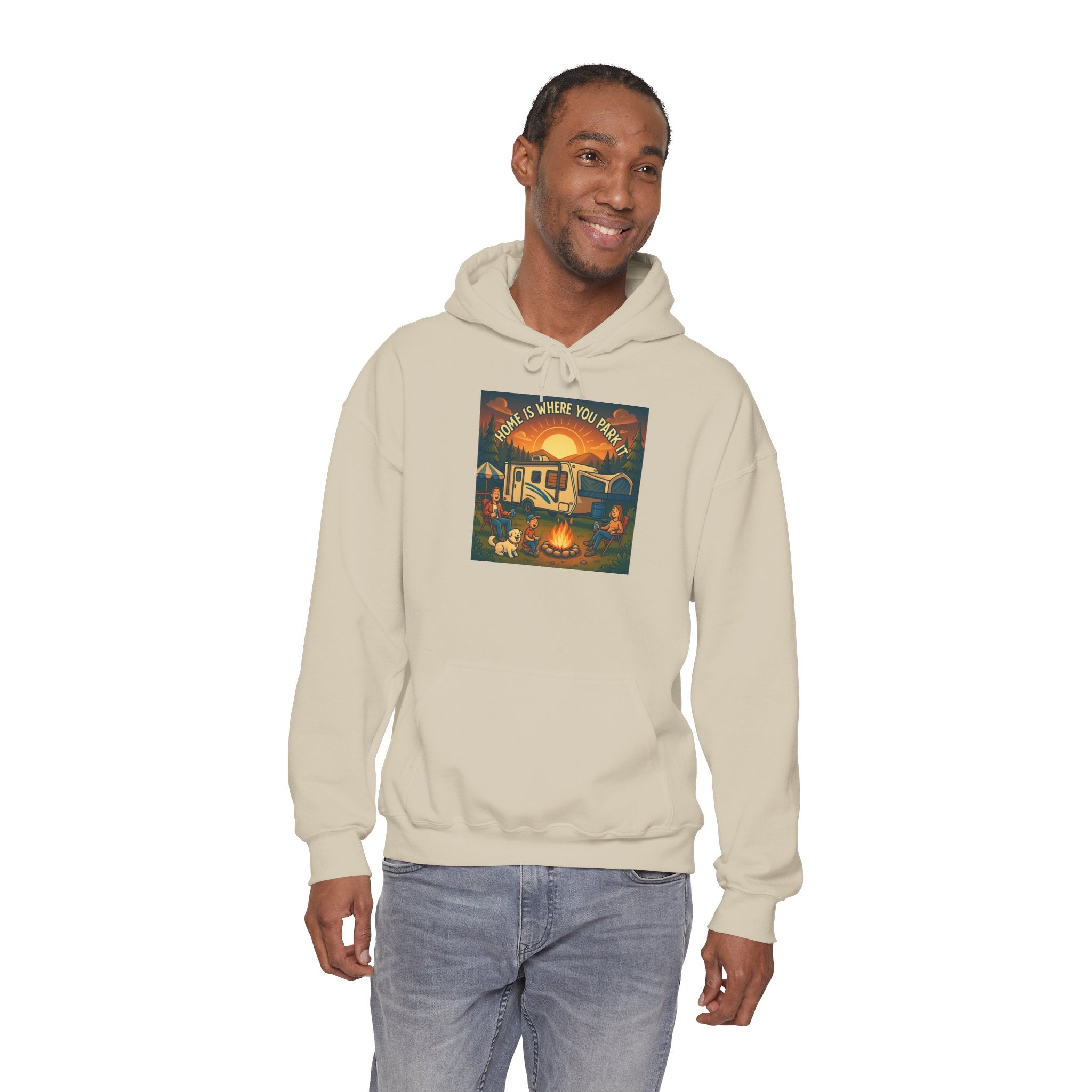Cozy Campfire Vibes Hoodie, Unisex Sweatshirt for Camp Lovers, Autumn Apparel, Outdoor Adventure Gift, Family Get-Together