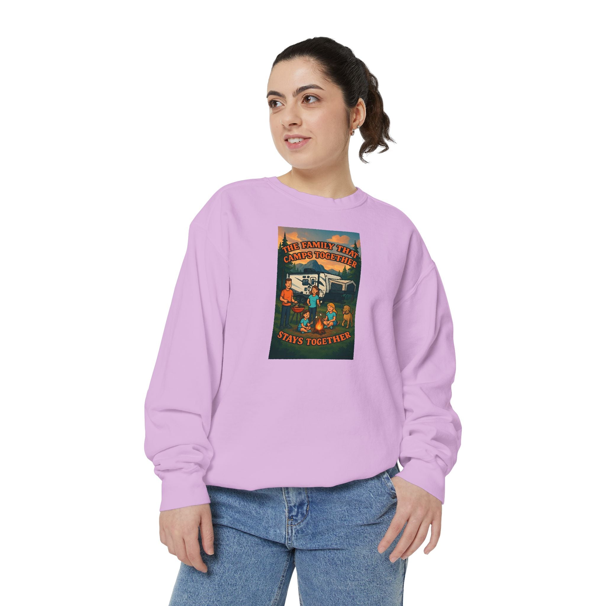 Cozy Unisex Garment-Dyed Sweatshirt with Retro Design, Perfect for Relaxing, Gift for Friends, Casual Wear, Fall Fashion, Warm Layer