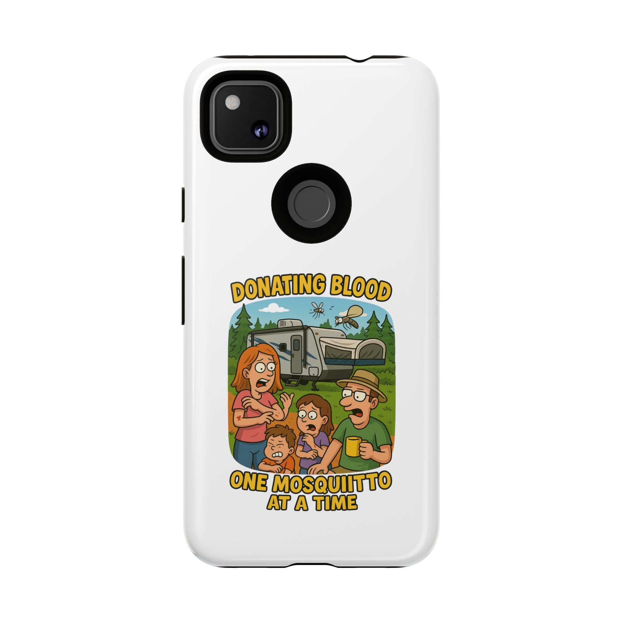 Humorous Phone Case - Donating Blood Mosquito Design, Funny Gift for Nurses, Outdoor Lovers, Eco-Friendly Gift, Summer Fun