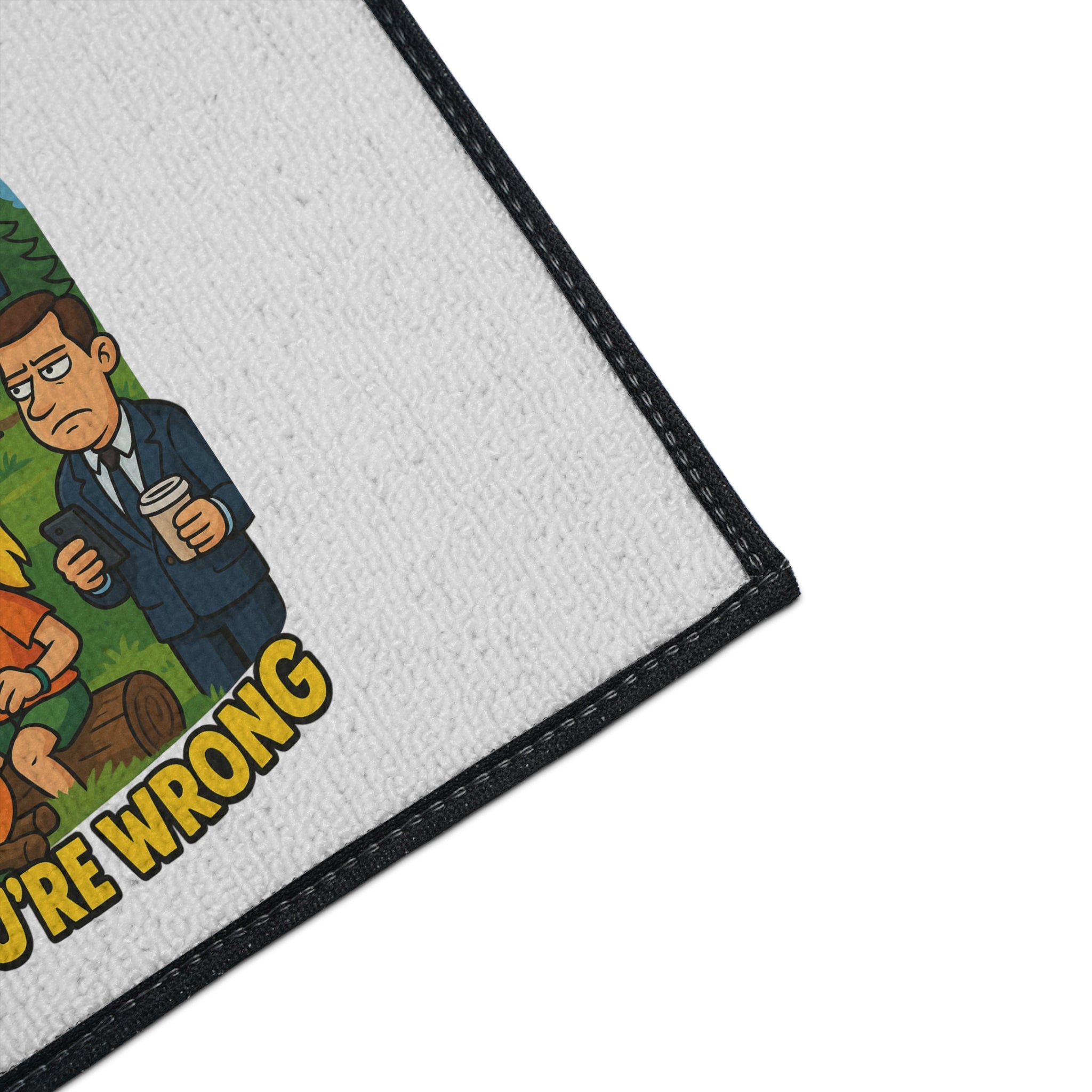 Camping Themed Heavy Duty Floor Mat - "Either You Like Camping... Or You're Wrong"