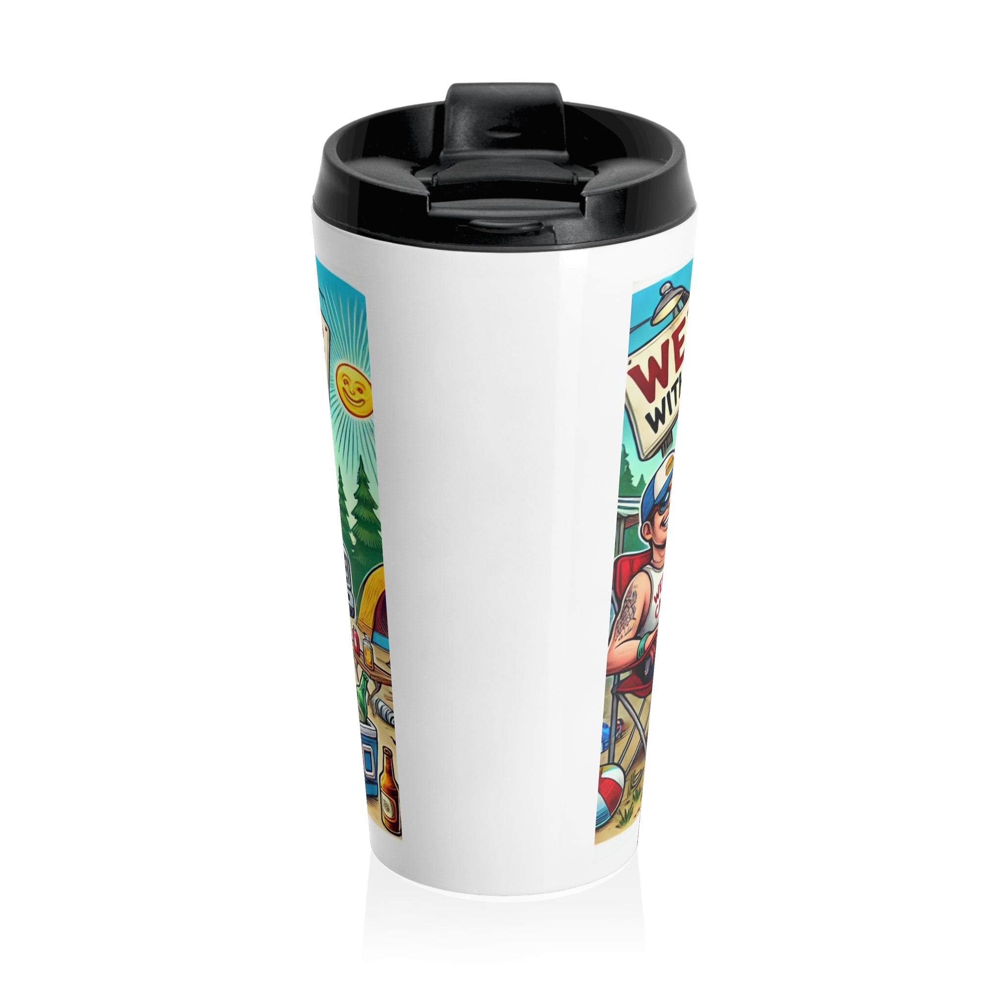 Travel Mug - Weekend Forecast Camping with a Good Chance of Drinking