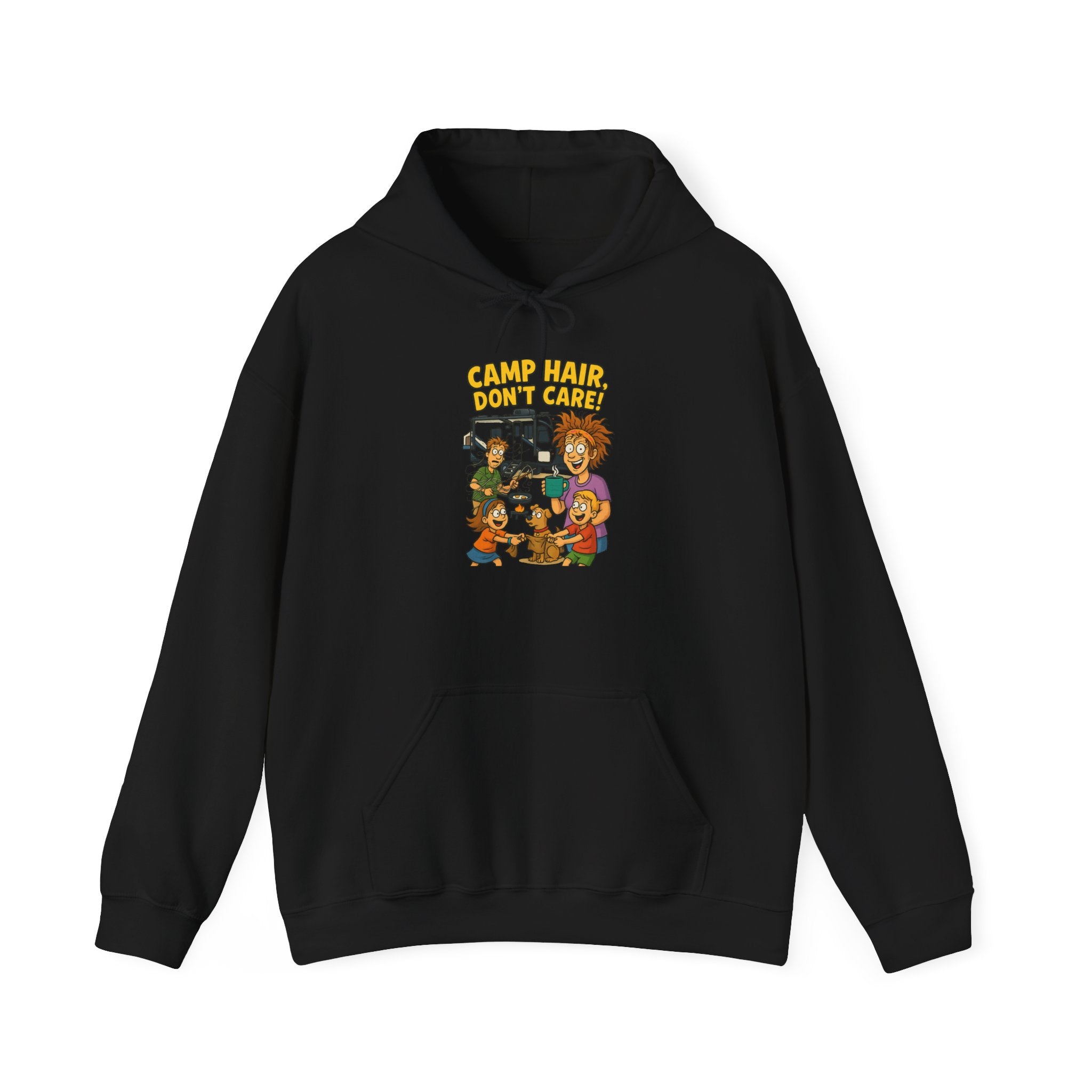 Camp Vibes Unisex Hooded Sweatshirt - Cozy, Funny Gift, Summer Nights, Outdoor Adventure, Camping Apparel