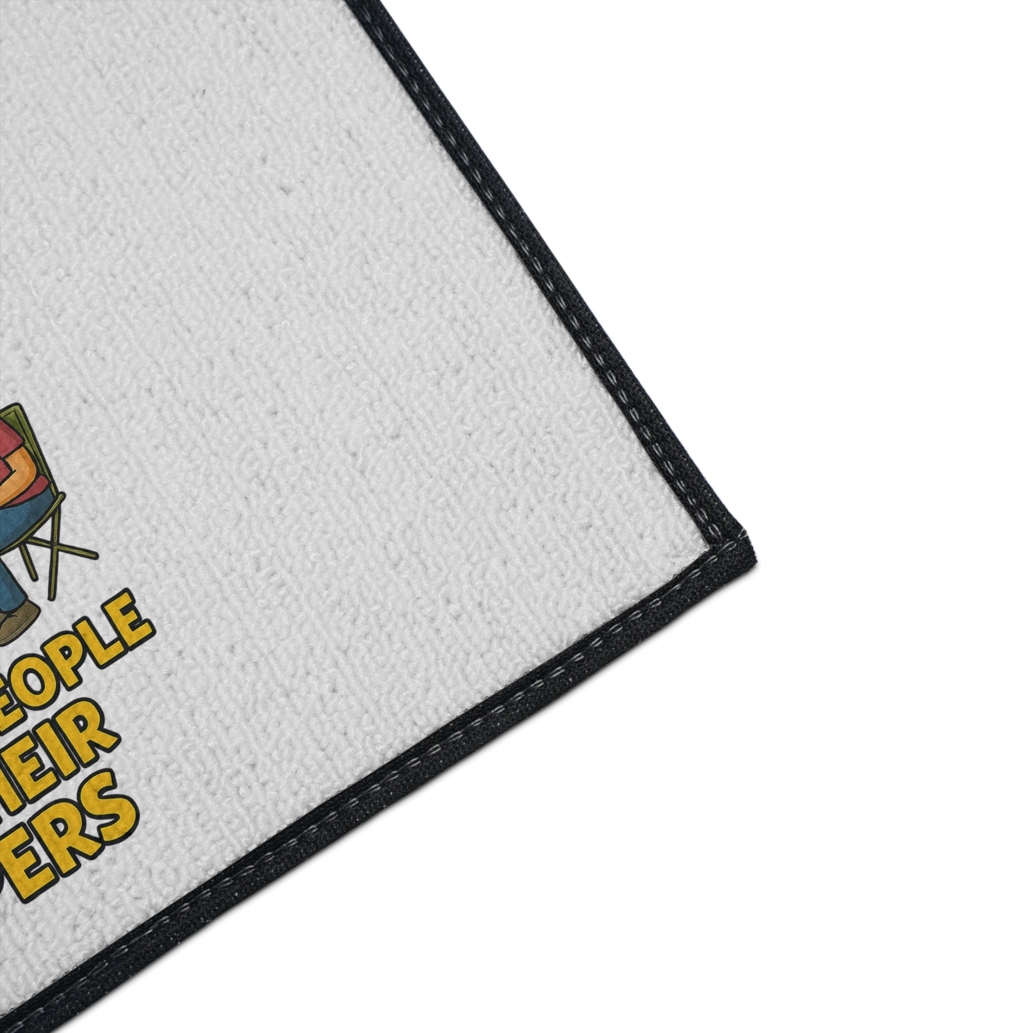 Camper-Themed Heavy Duty Floor Mat for Outdoor Gatherings, RV Decor, Camping Accessories, BBQ Parties, Fire Pit Mat