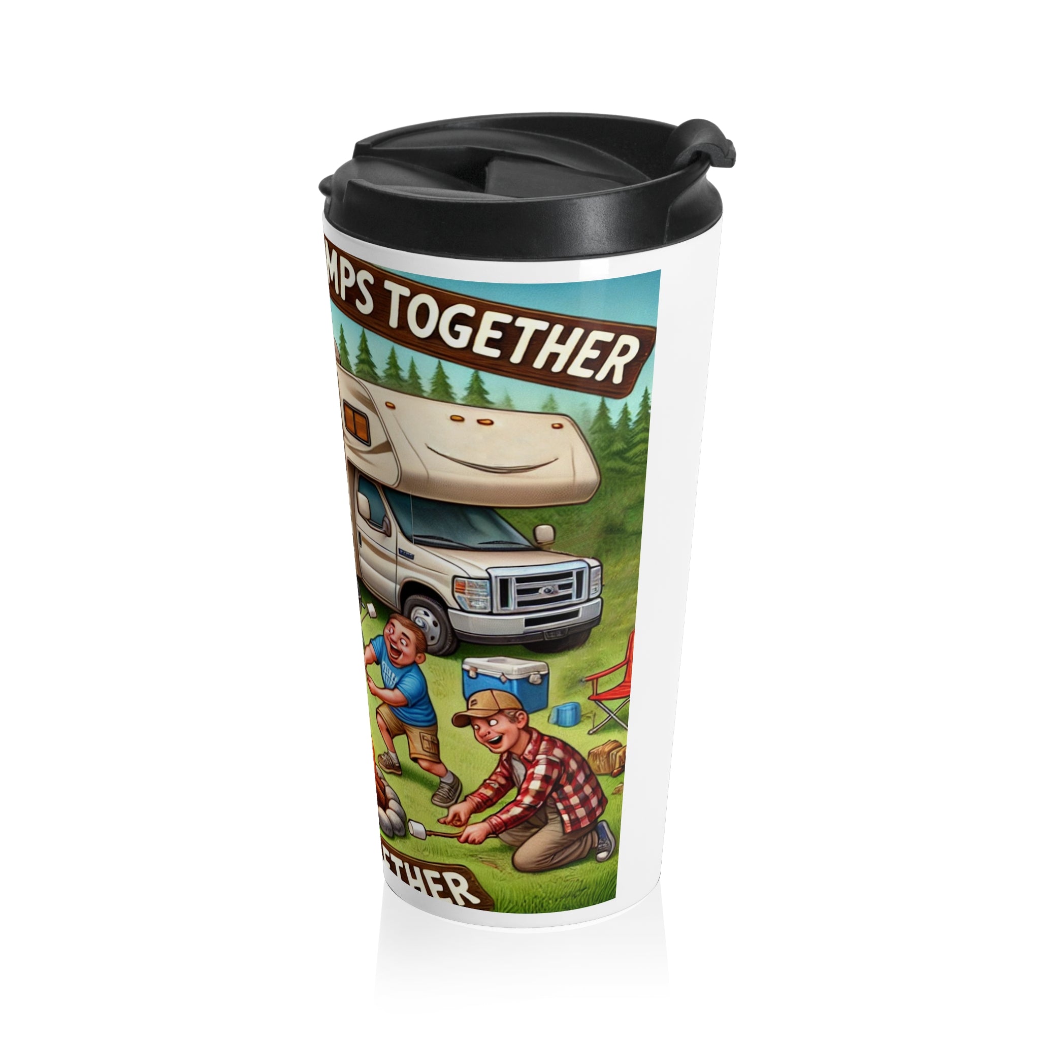 Travel Mug - The Family Camping Together Stainless Steel Mug