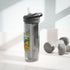 Fun Cartoon Water Bottle, Quirky Drinkware, Motivational Hydration, Eco-Friendly Gift, Ideal for Campers, Perfect for Summer, Donation Theme