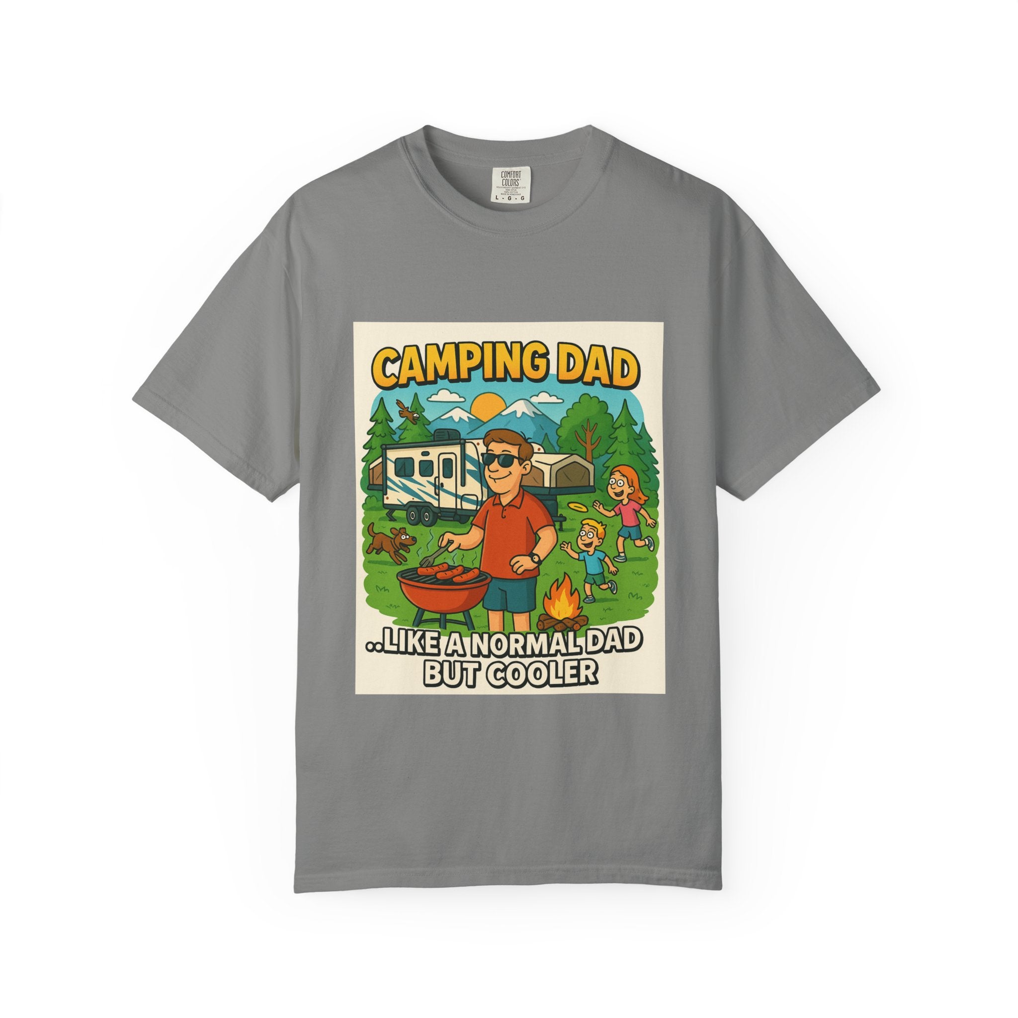 Camping Dad Unisex Garment-Dyed T-Shirt - Perfect for Family Outdoor Adventures