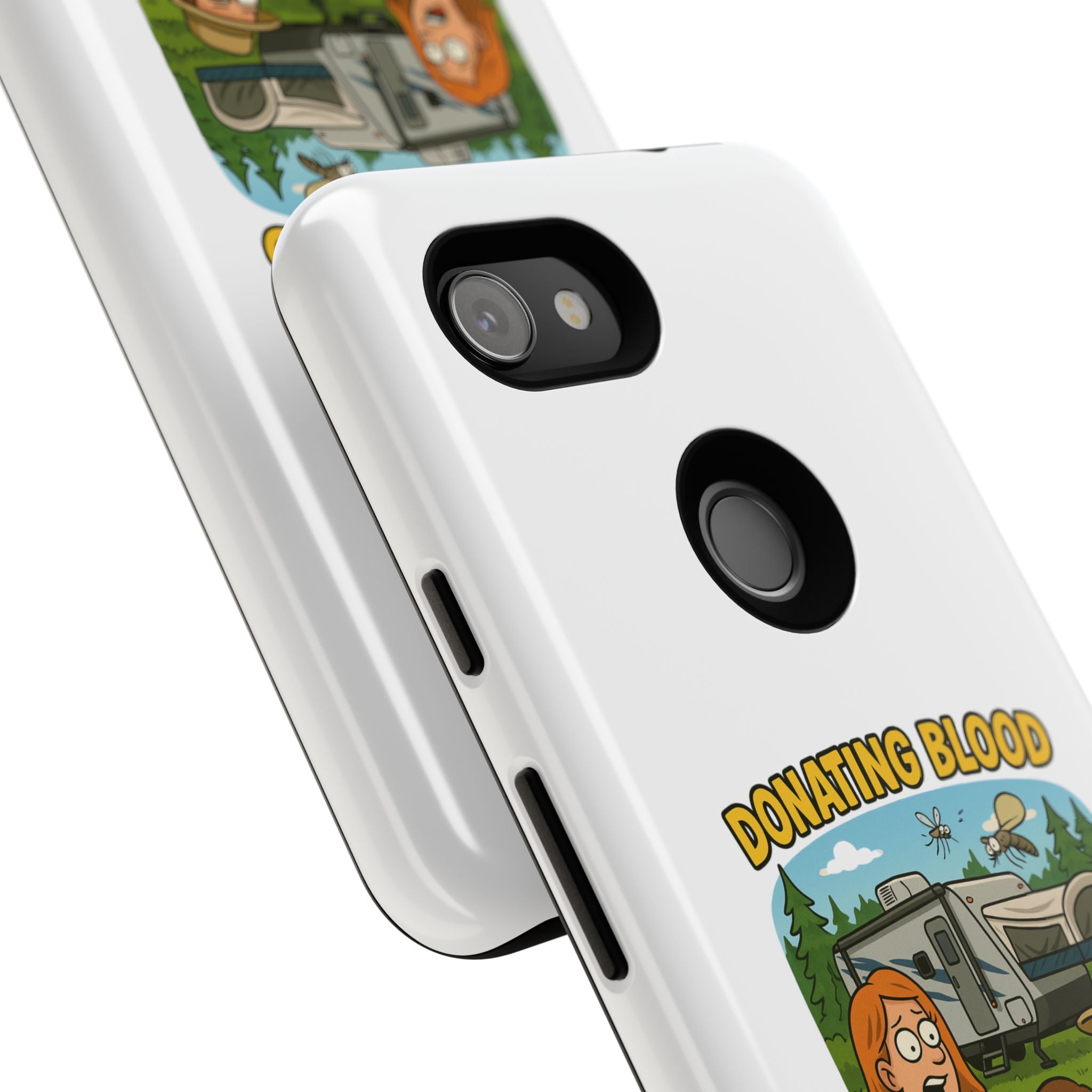 Humorous Phone Case - Donating Blood Mosquito Design, Funny Gift for Nurses, Outdoor Lovers, Eco-Friendly Gift, Summer Fun