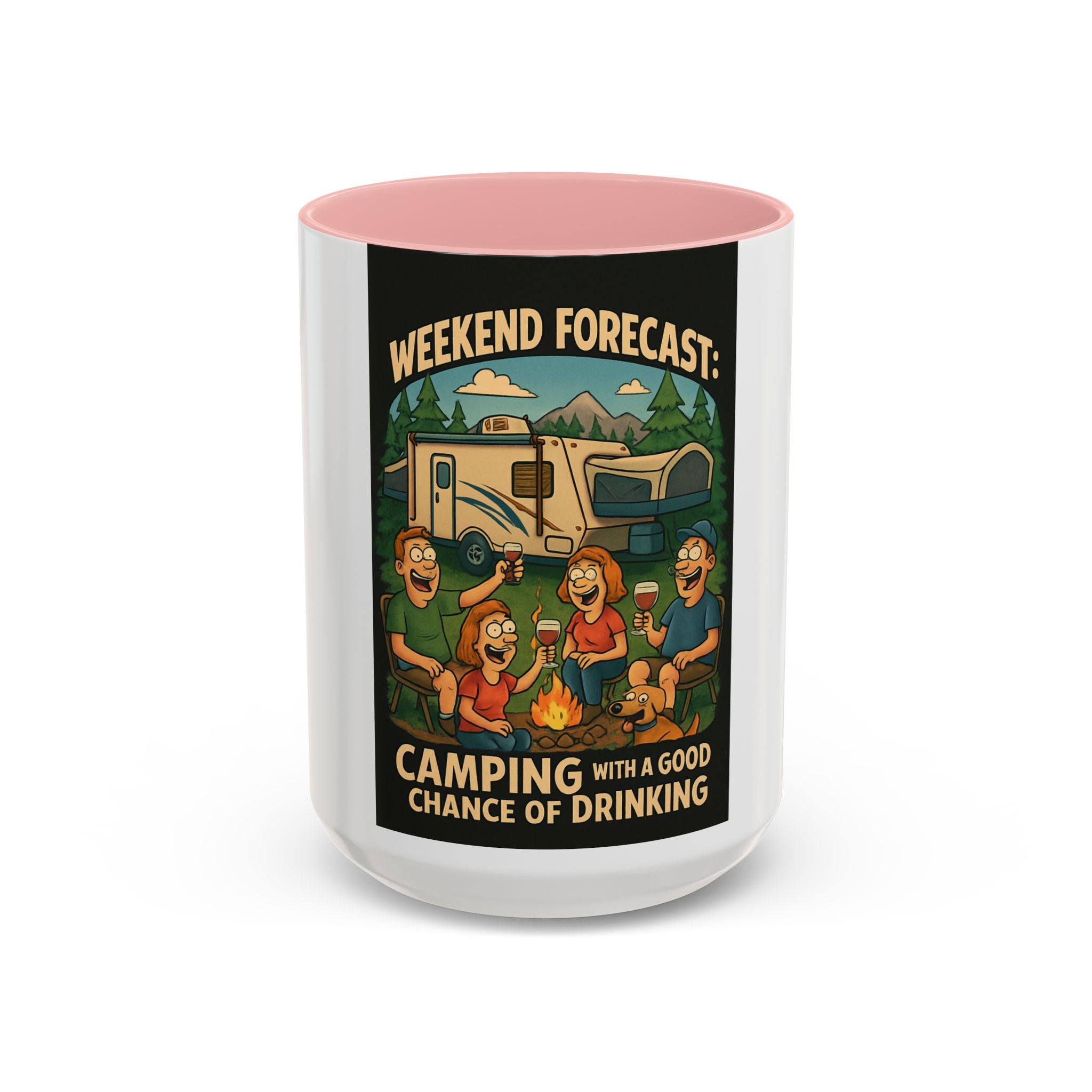 Camping Forecast Coffee Mug | Outdoor Adventure Gift | Funny Camper Mug | Gift for Campers | Camping Enthusiast Decor