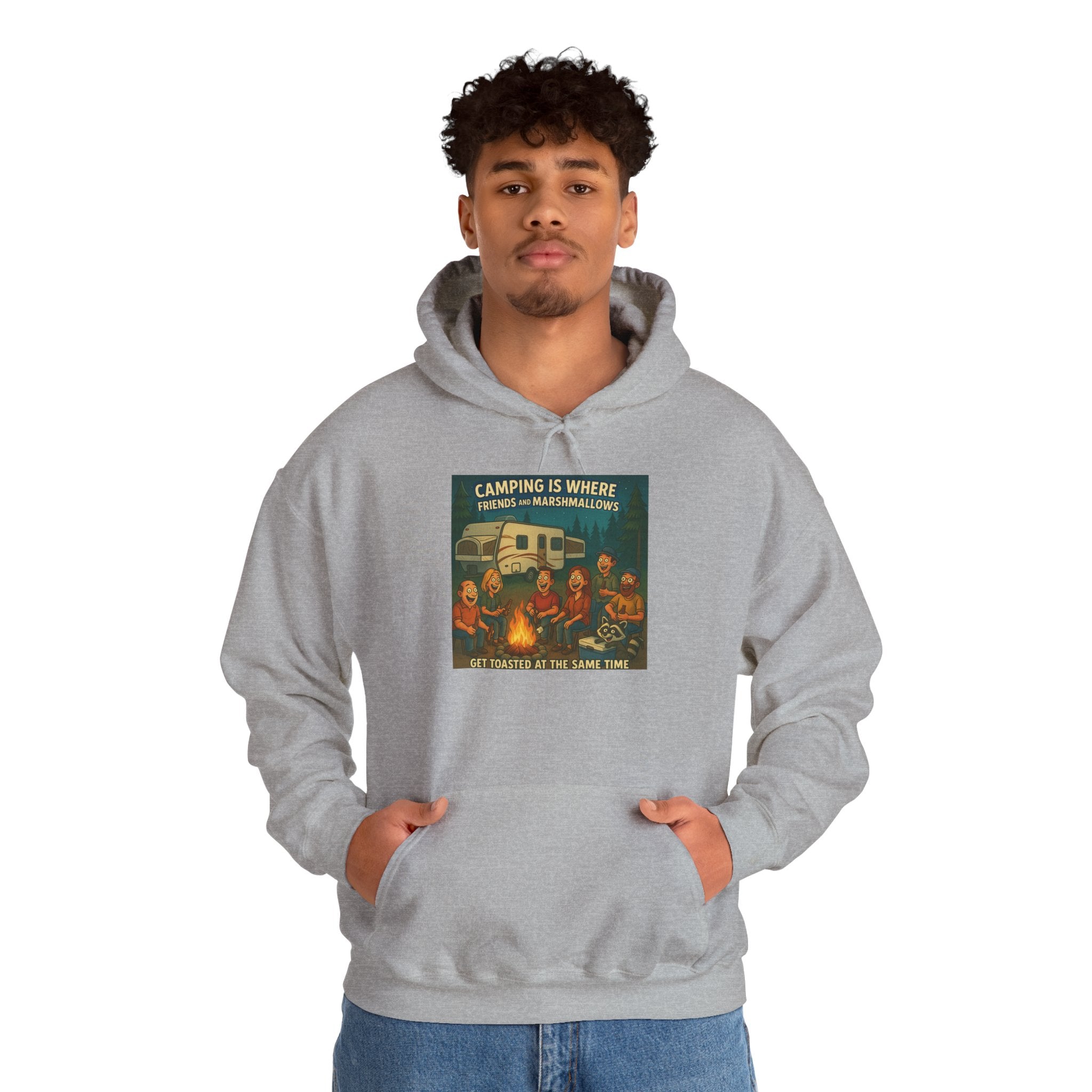 Vintage Camping Unisex Hooded Sweatshirt - Cozy Outdoor Lover Gift, Great for Campfire Nights, Adventure Apparel