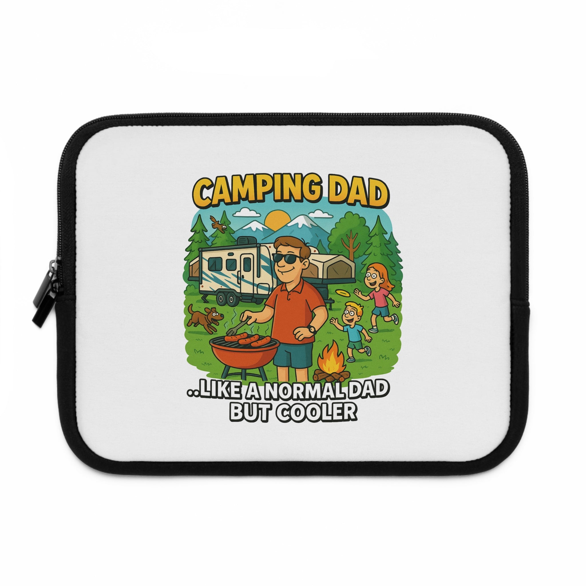 Camping Dad Laptop Sleeve - Fun Gift for Outdoor Enthusiasts