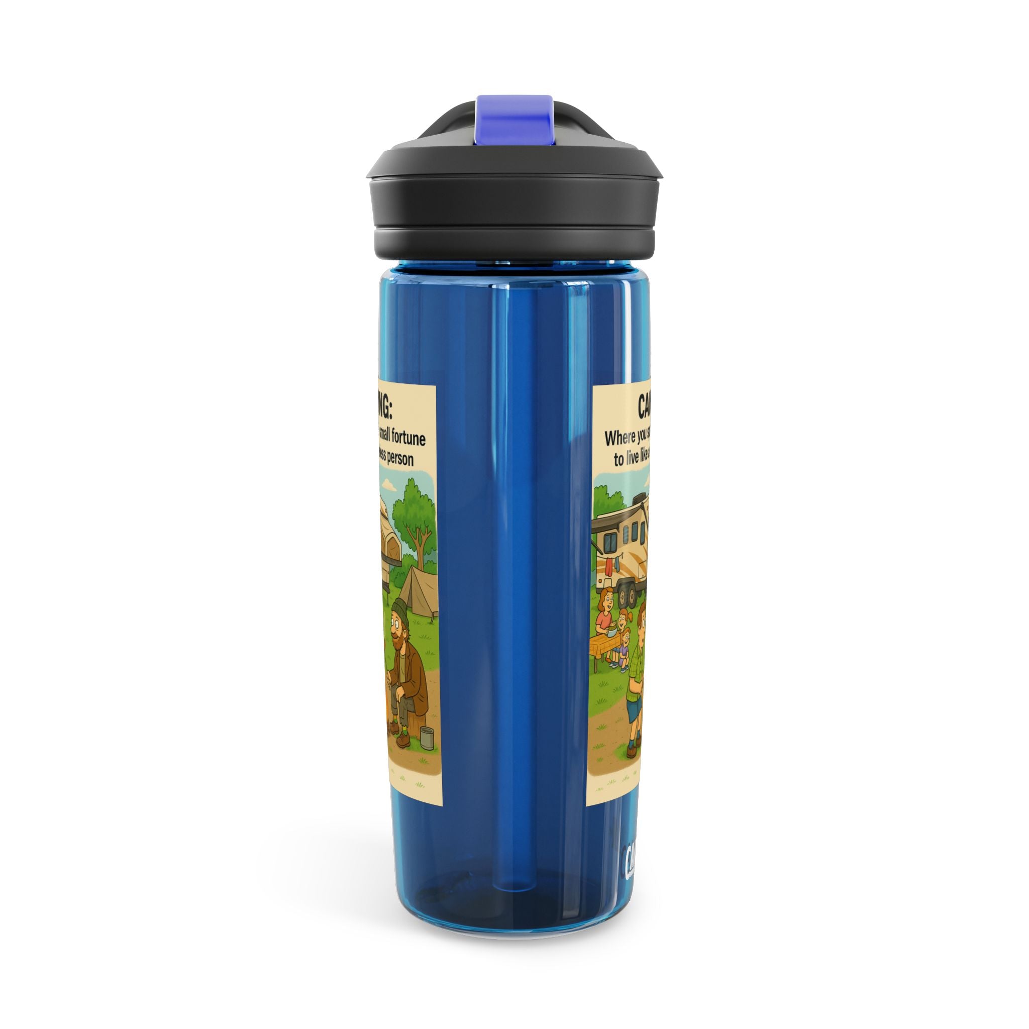 Camping Water Bottle, Funny Outdoor Gift, Hiking Hydration, Adventure Accessory, Eco-friendly Drinkware