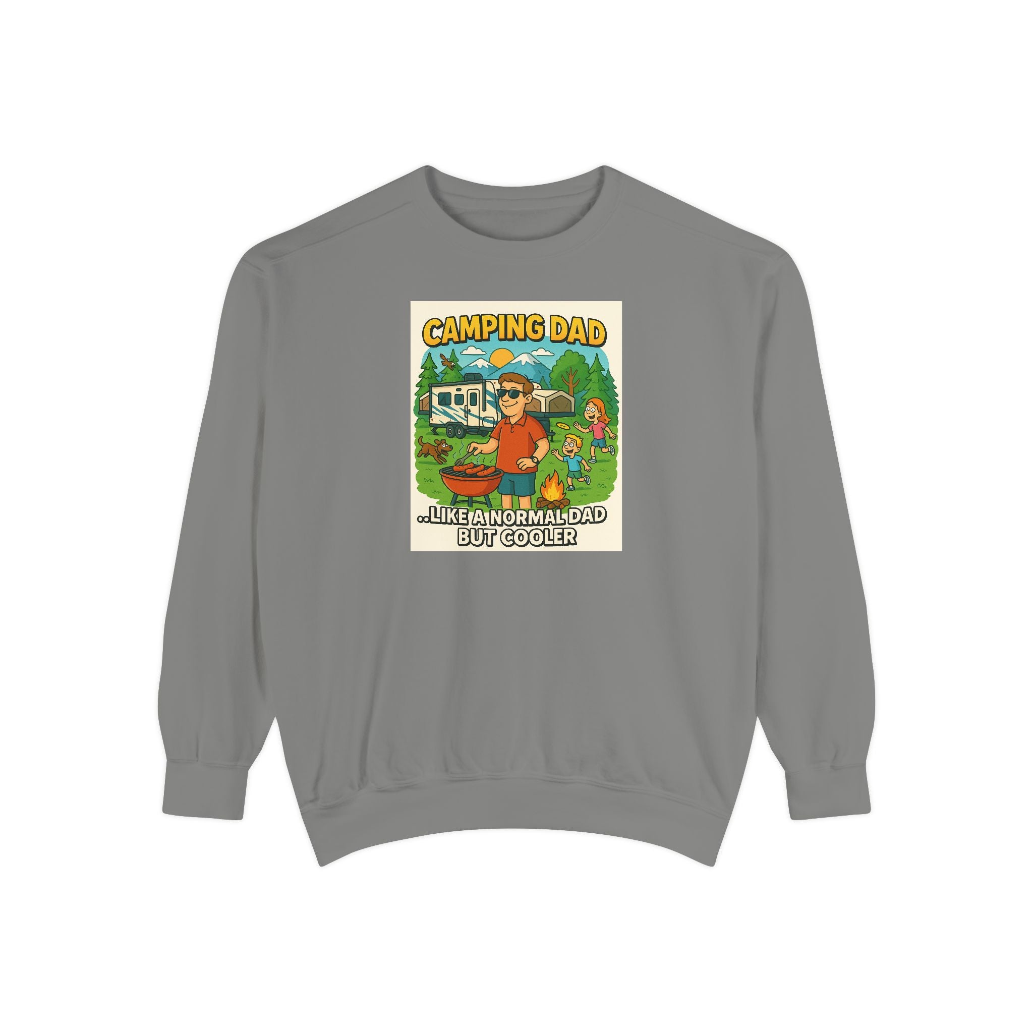 Camping Dad Unisex Garment-Dyed Sweatshirt