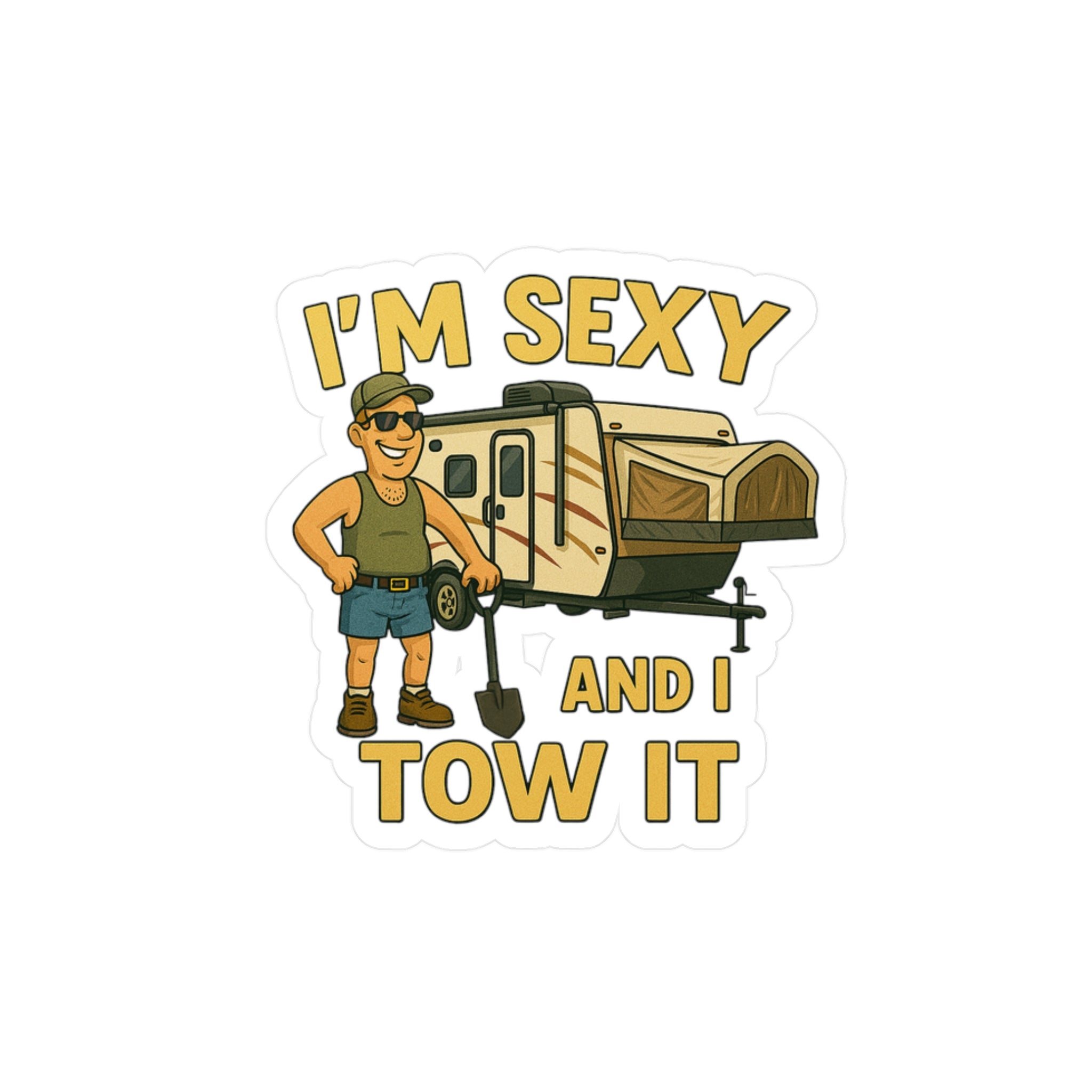 Funny RV Camping Sticker, Hilarious Vinyl Decal for Car, Laptop, Travel Lovers, Humorous Gift for Campers, Vinyl Decals for Outdoors