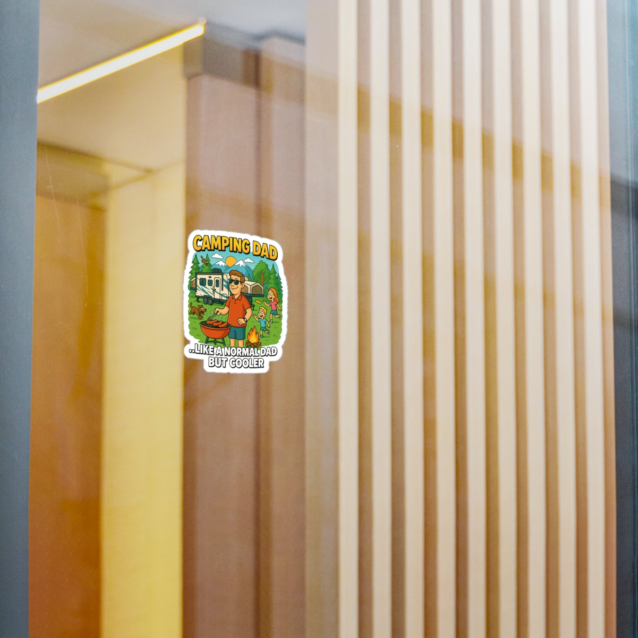 Cool Camping Dad Vinyl Decal - Perfect for Fathers Day and Outdoor Enthusiasts