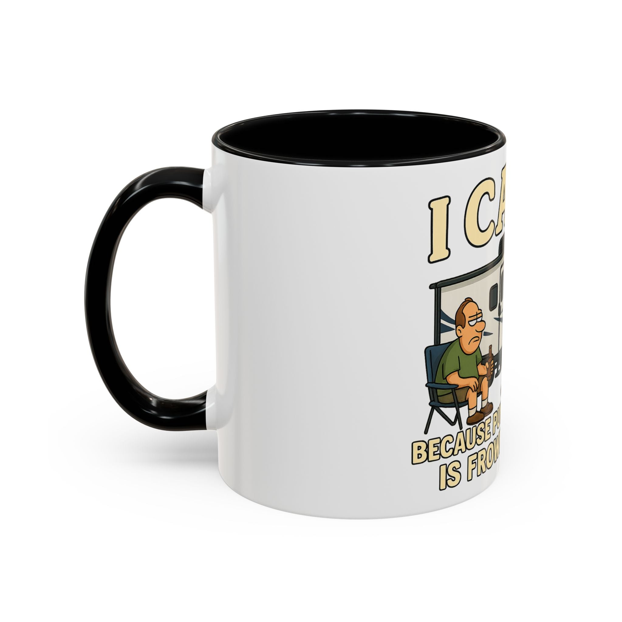 Camping Humor Coffee Mug - I Camp Because Punching People is Frowned Upon
