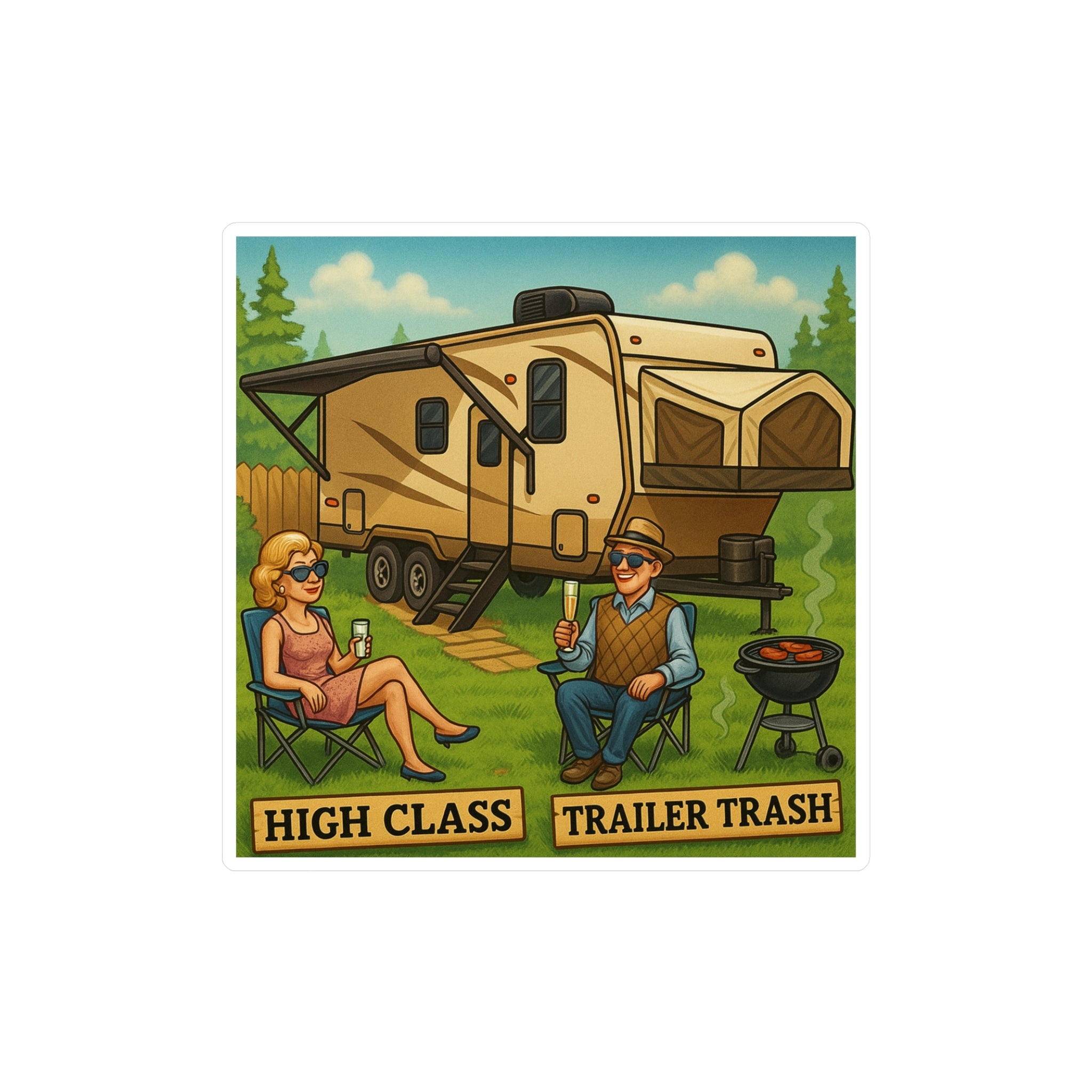 High Class Trailer Trash Vinyl Decals