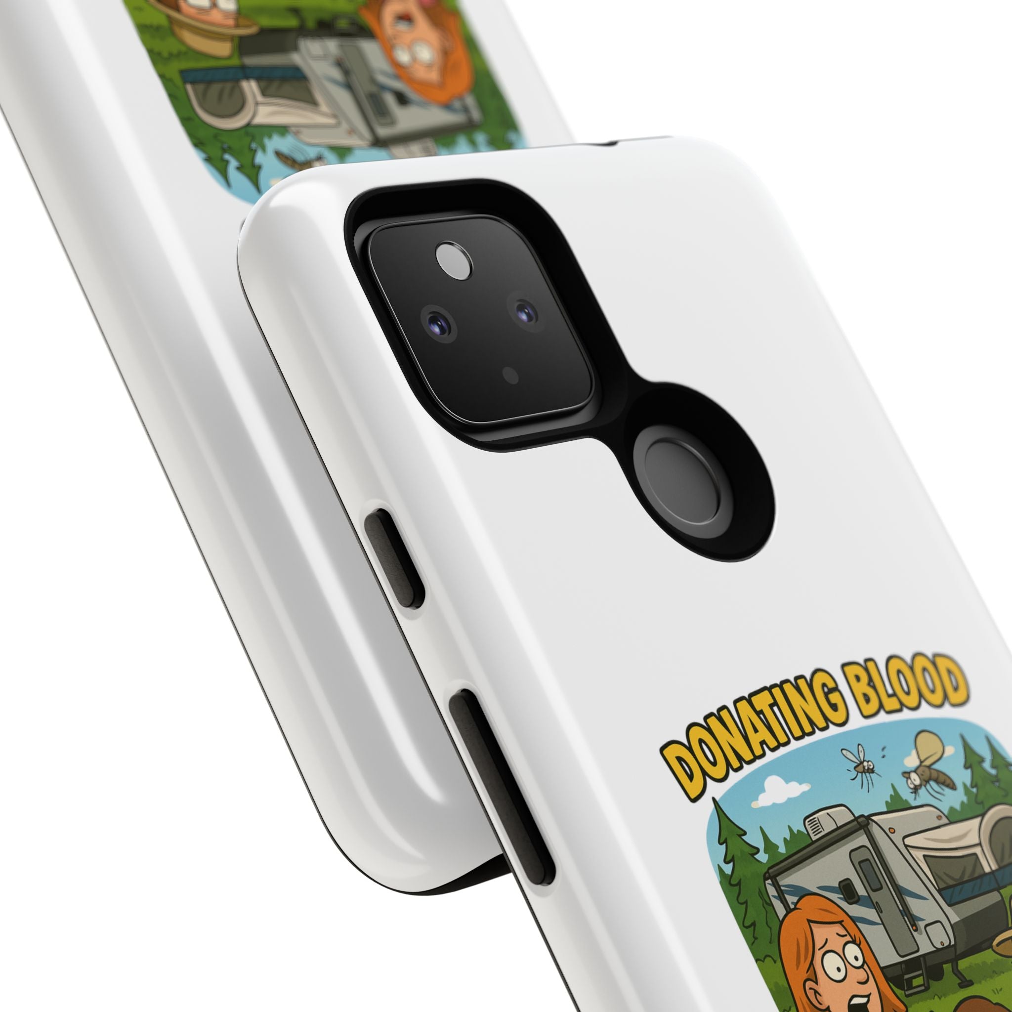 Humorous Phone Case - Donating Blood Mosquito Design, Funny Gift for Nurses, Outdoor Lovers, Eco-Friendly Gift, Summer Fun