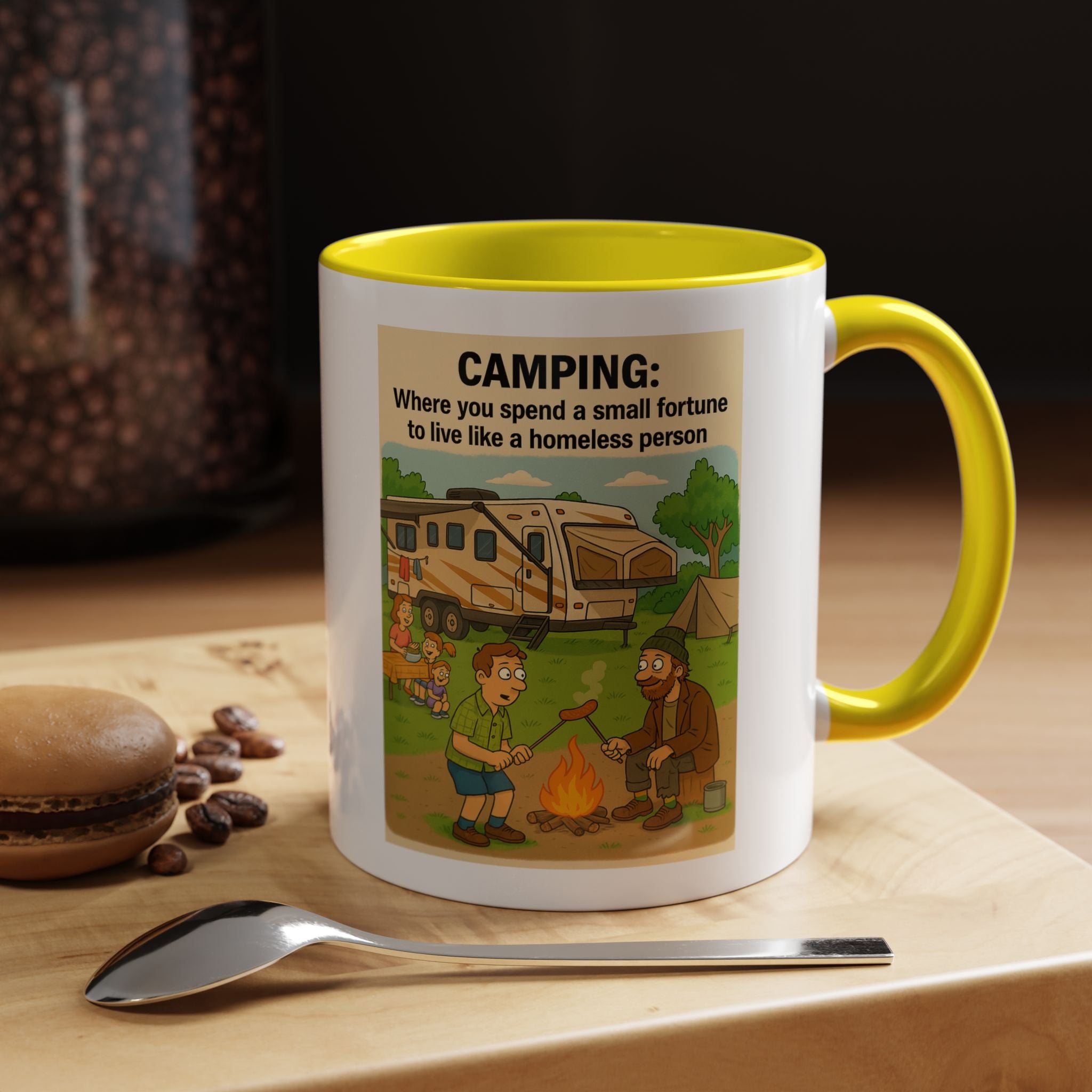 Camping Humor Coffee Mug, Hilarious Campfire Gift, Funny Mug for Outdoors Lovers, Adventure Lover's Coffee Cup, Unique Camping Present